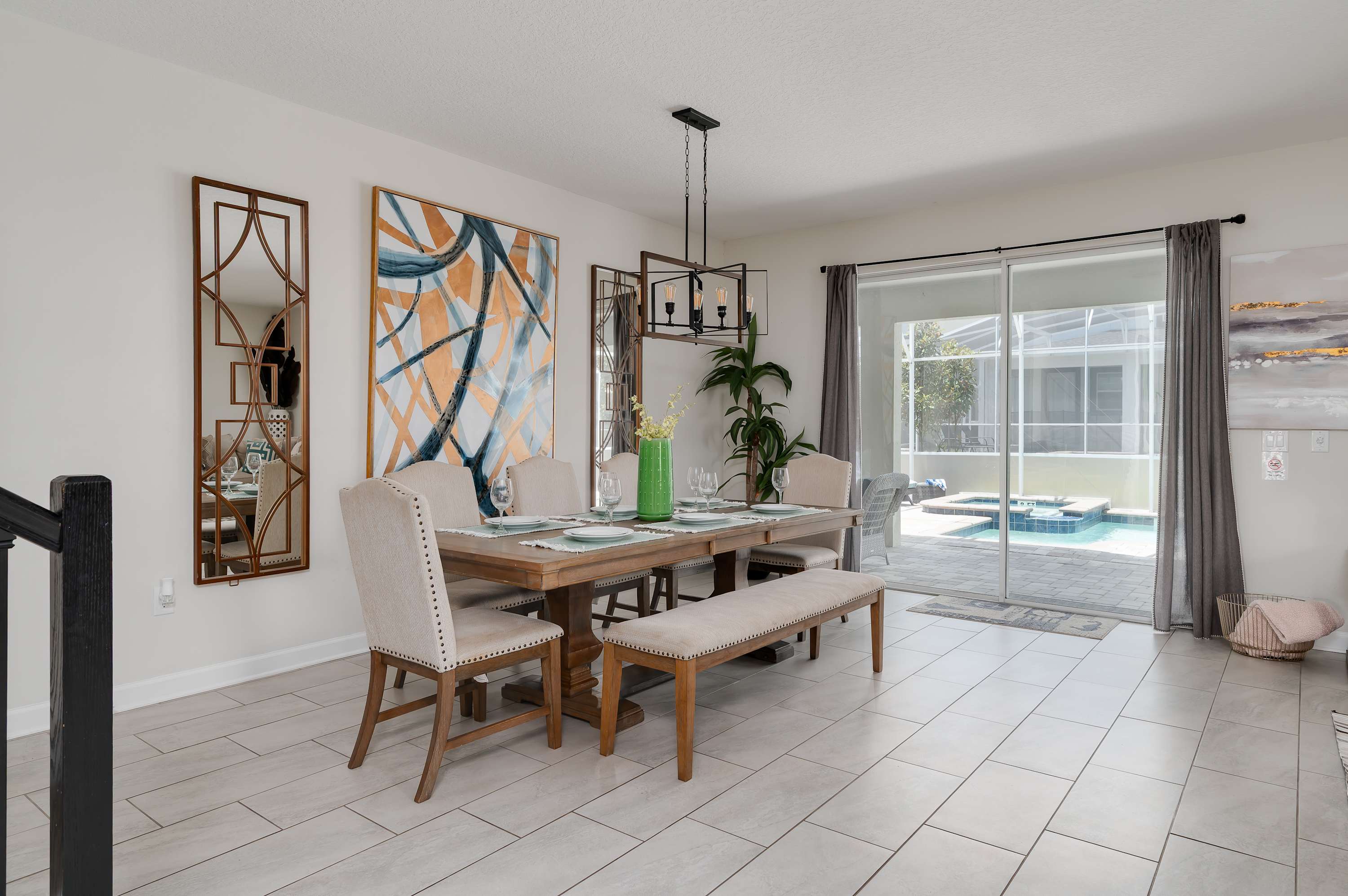 Spacious home with private pool & hot tub