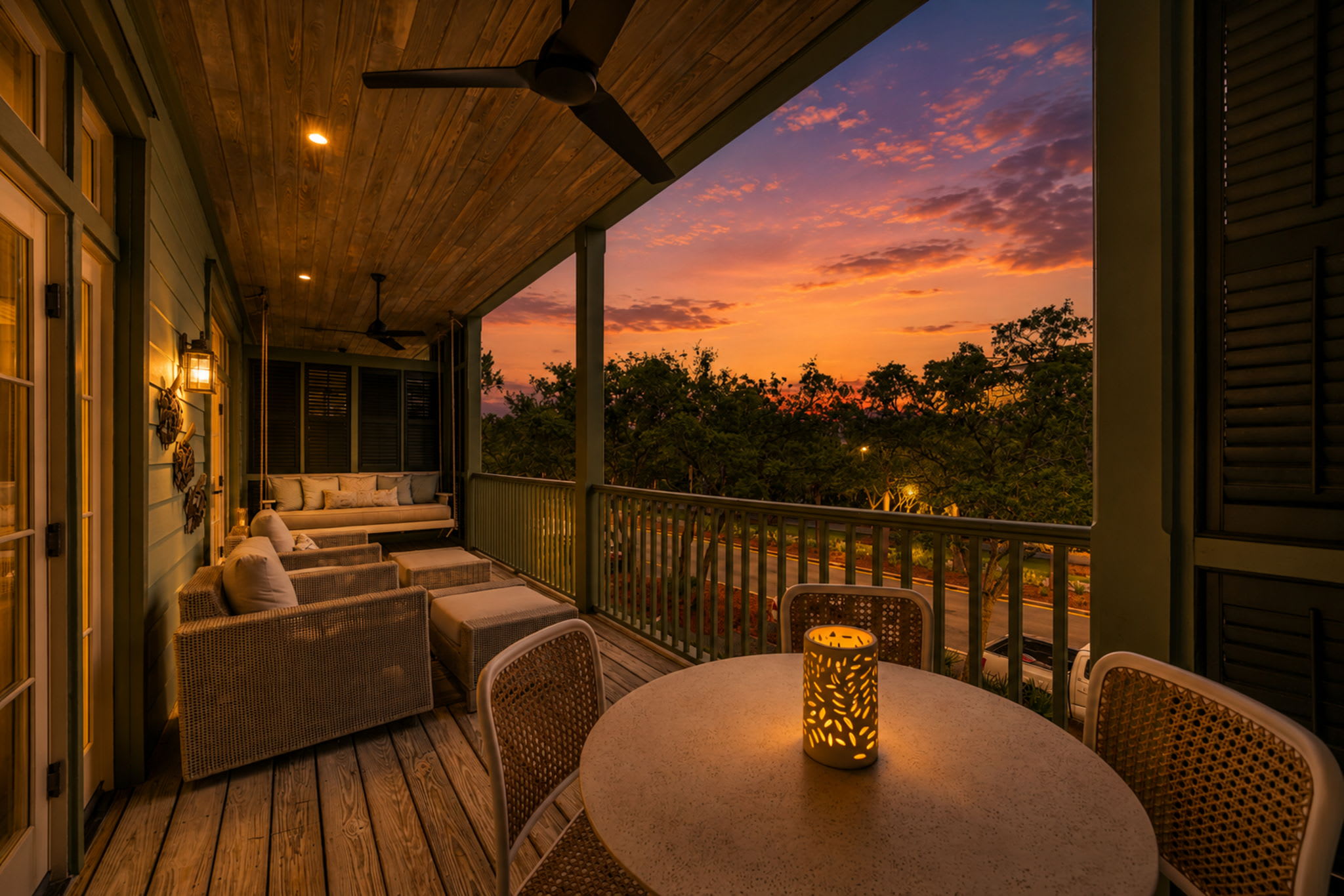 Private balcony overlooking 30A