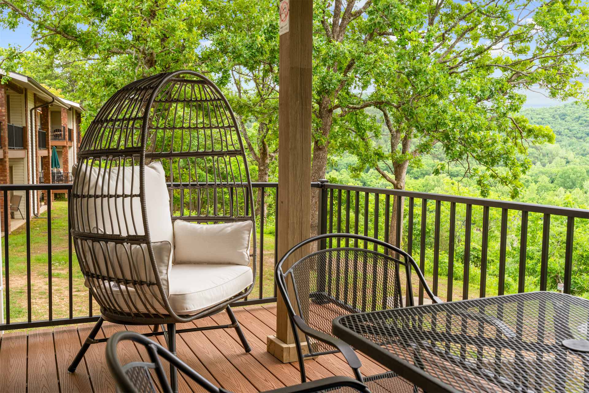 Lounge the day away or dine alfresco with gorgeous views on the deck​