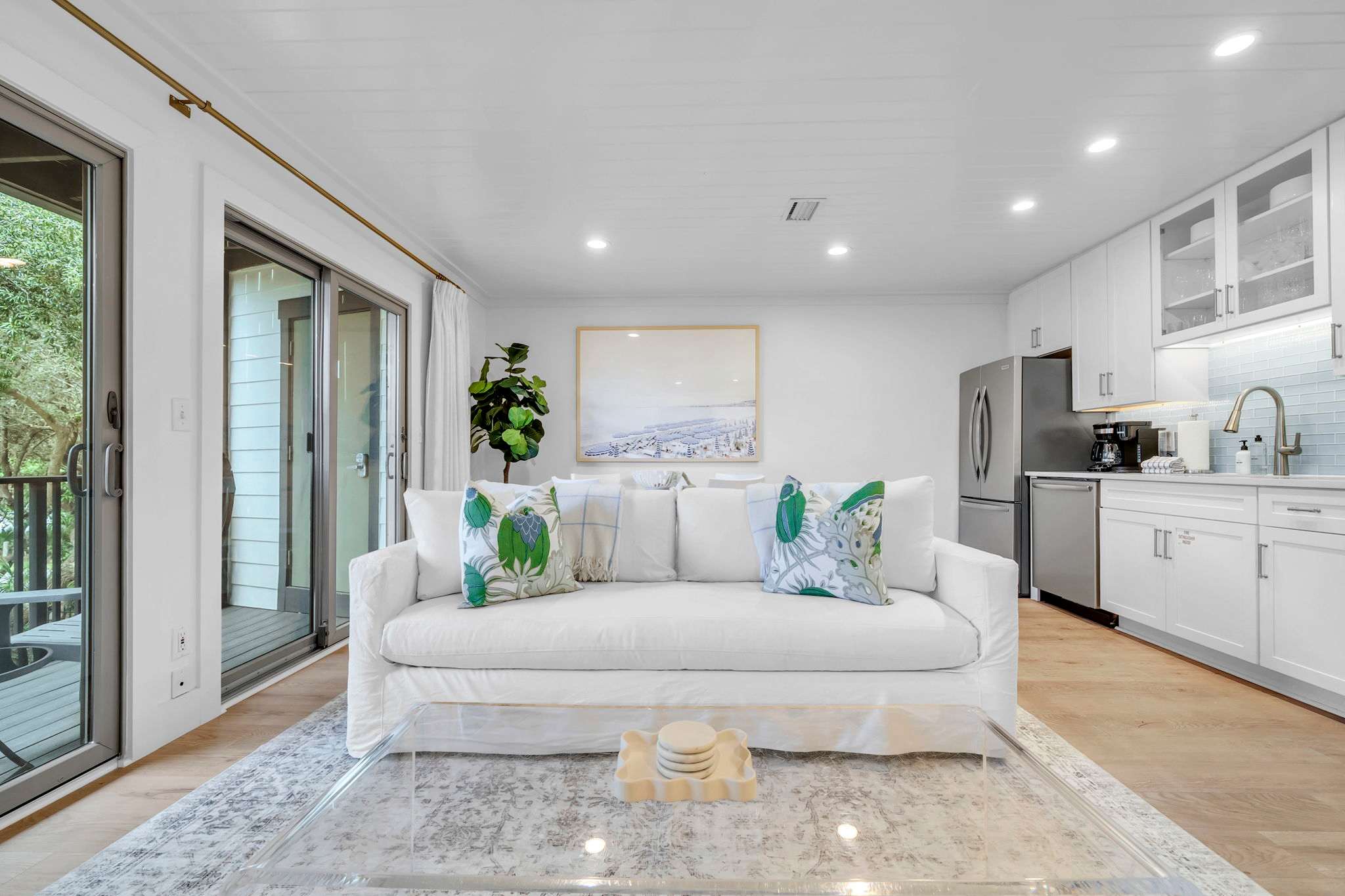 Open living and dining space