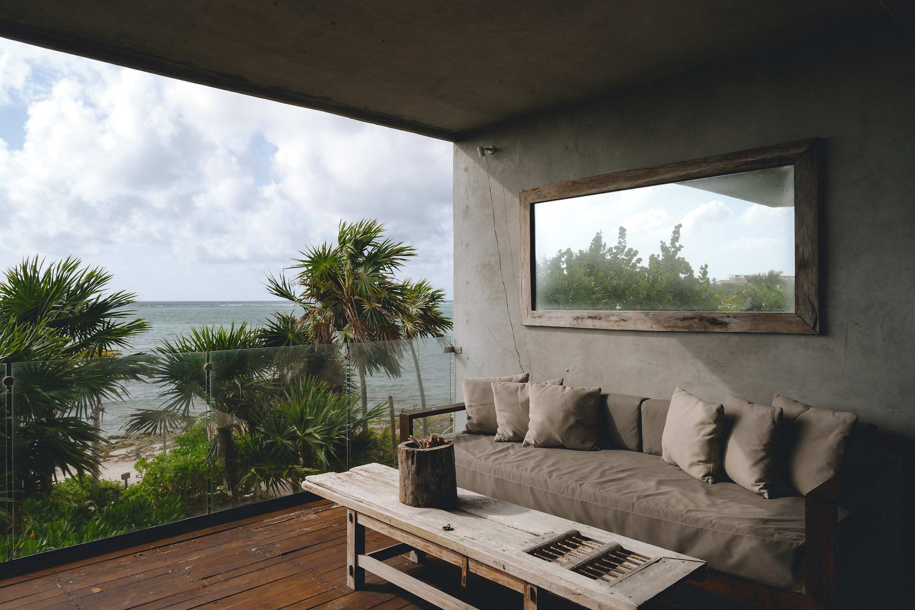 Spectacular balcony with ocean views, comfortable seating set for enjoying