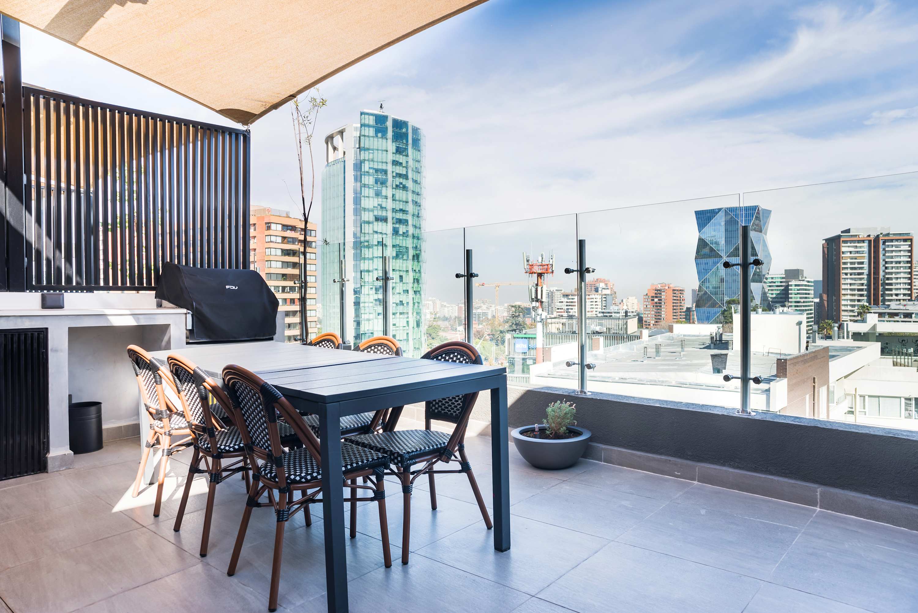 Modern 1BR For 3 Las Condes  Steps to Metro H. M.