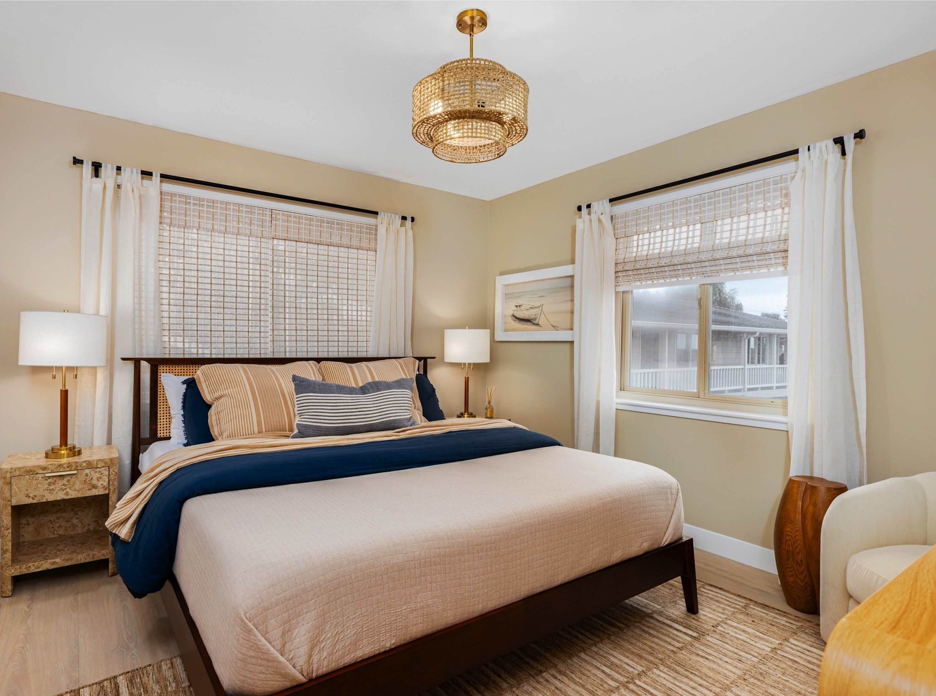 A calm, comfortable space designed for relaxation