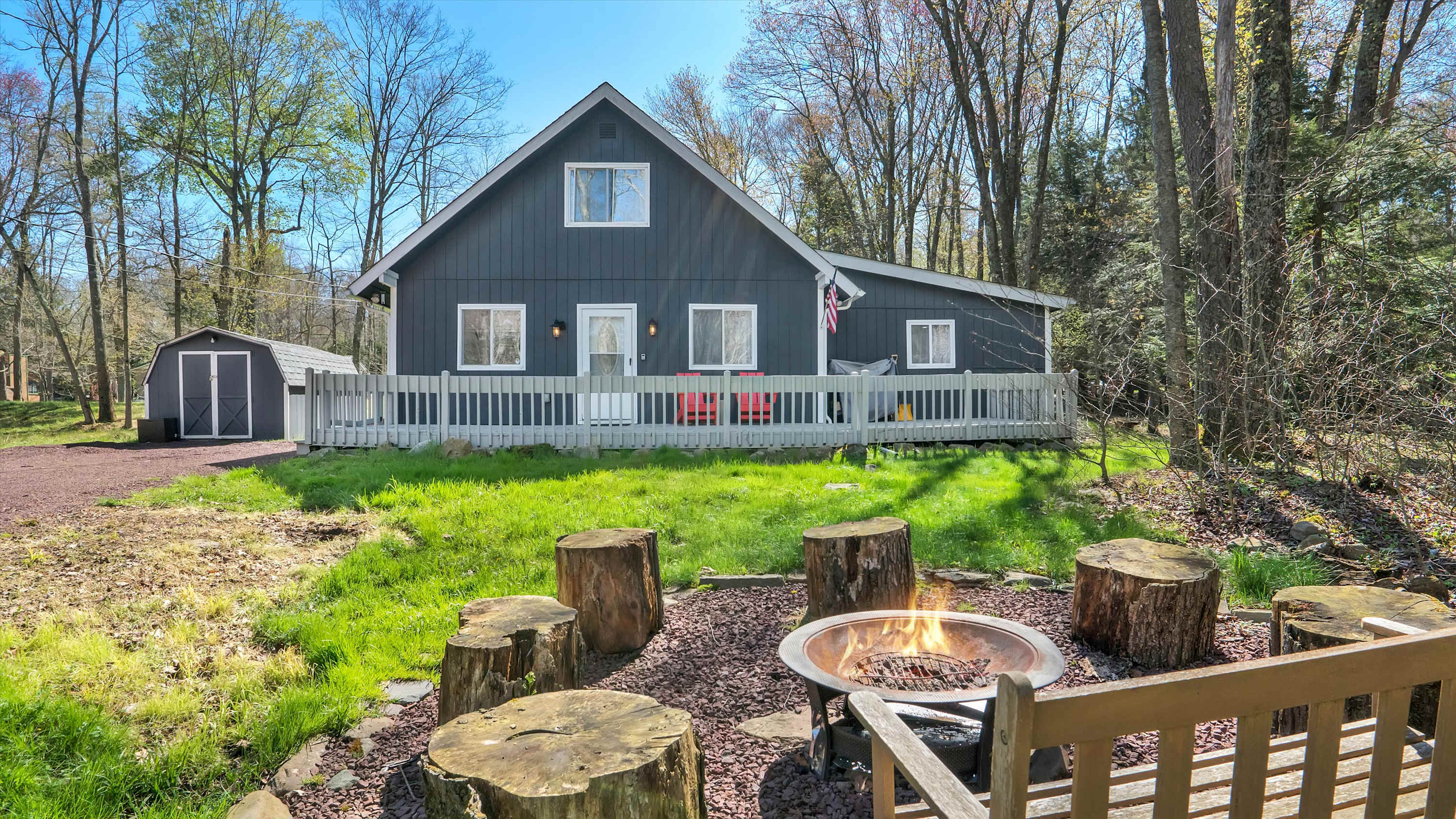 Pocono Lake Chalet | Hot Tub | Fire Pit | Patio