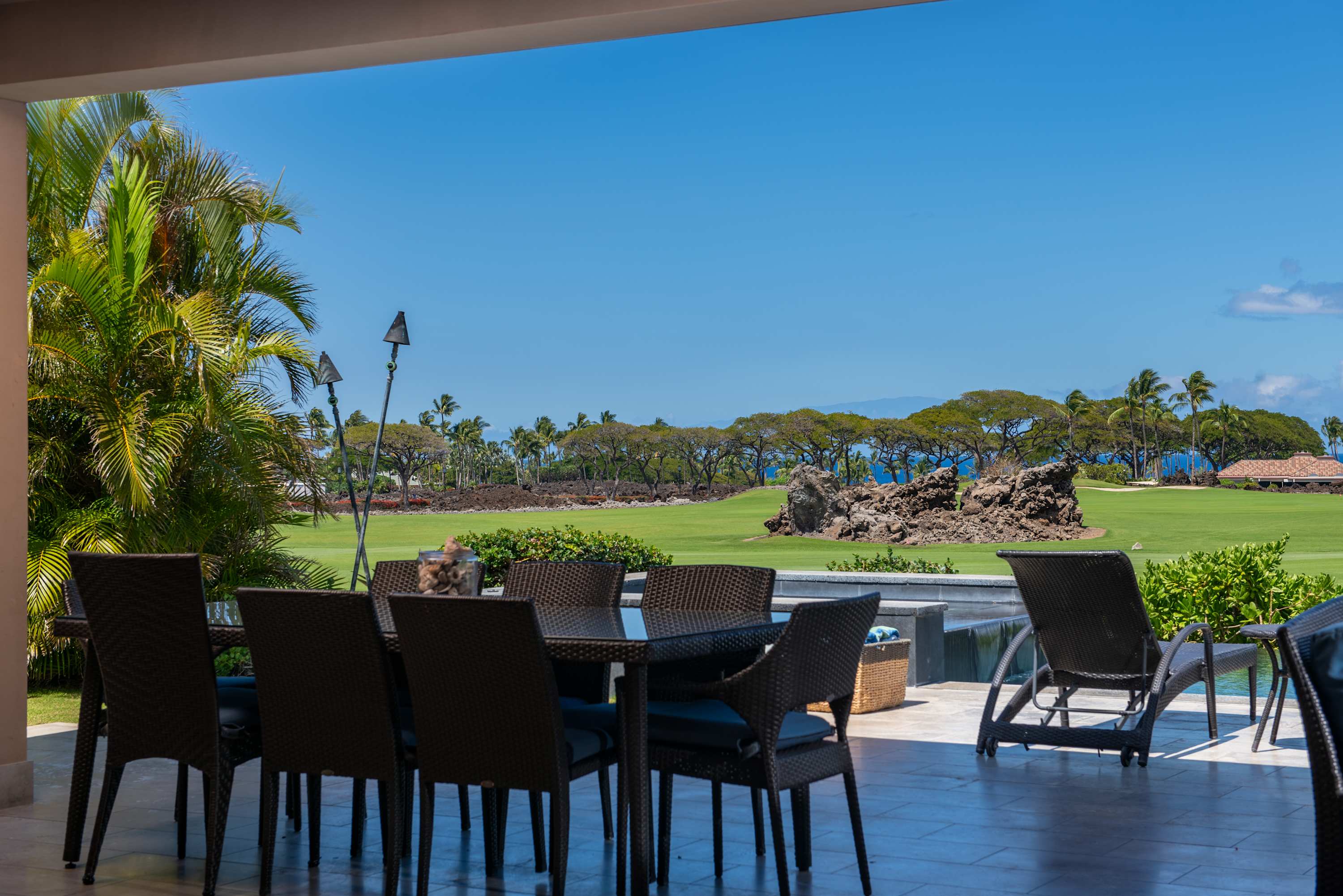Patio | Aloha Nui at Residences of Laulea, Big Island, Hawaii, by Luxus Vacation Properties