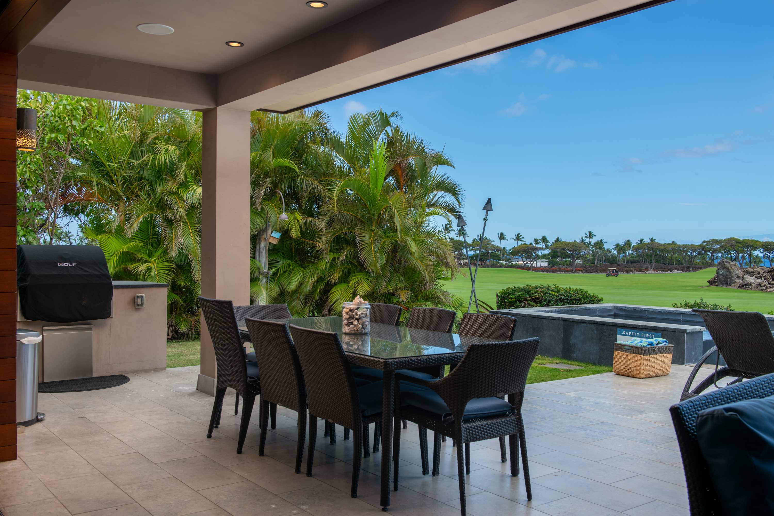 Patio | Aloha Nui at Residences of Laulea, Big Island, Hawaii, by Luxus Vacation Properties