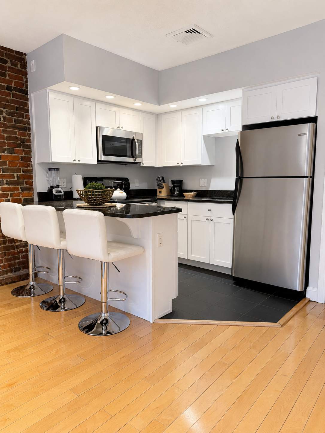 Near Boston Common, North End & Tufts Medical Center, Ground Level...