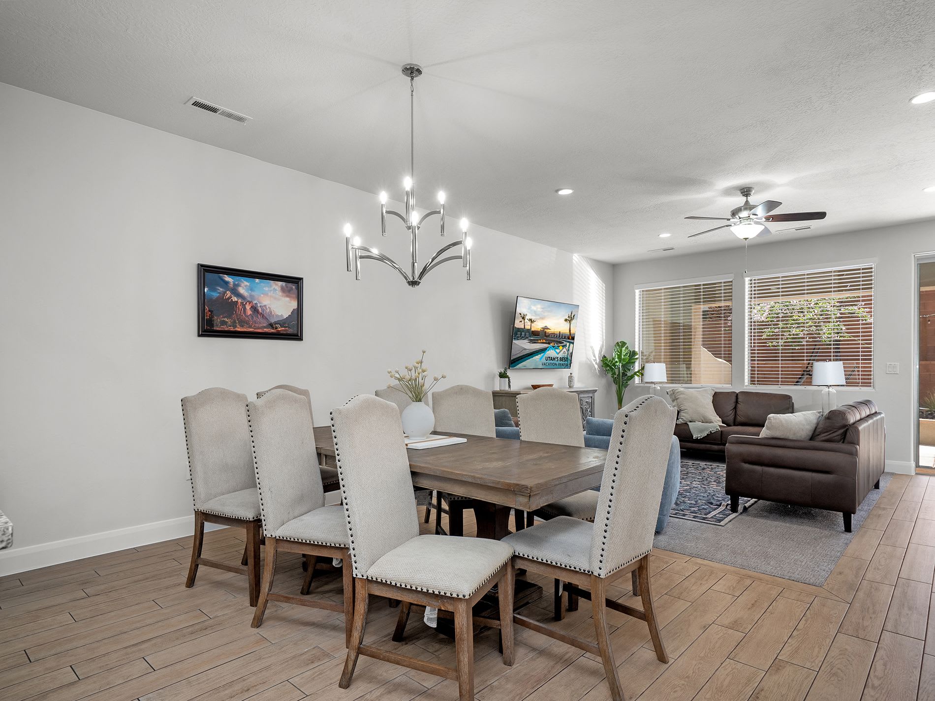 Living area and dining space