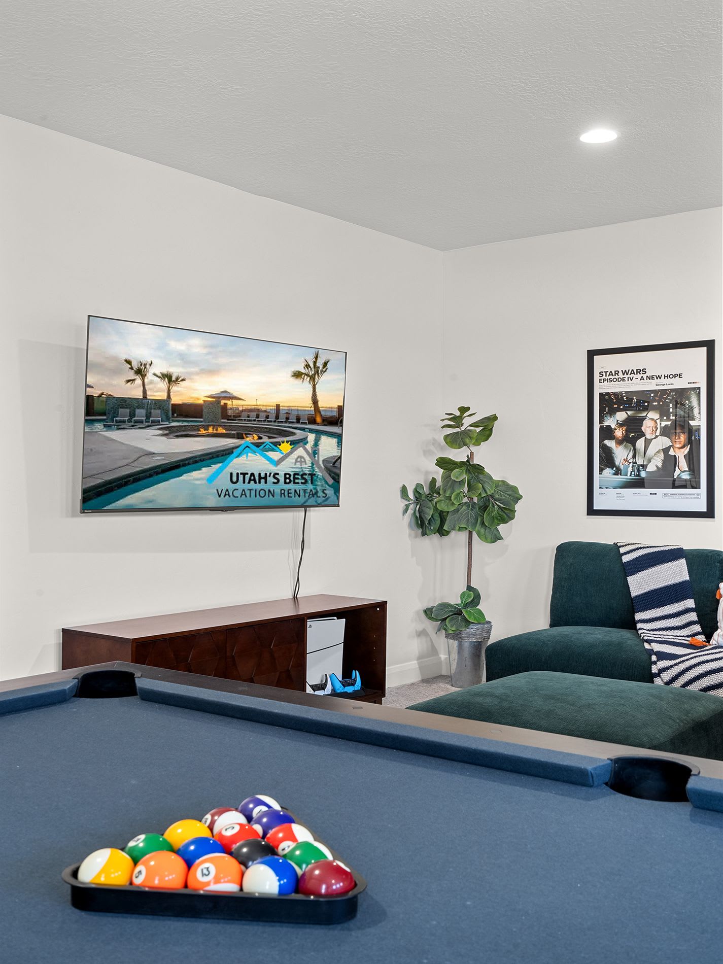 Upstairs living room with games