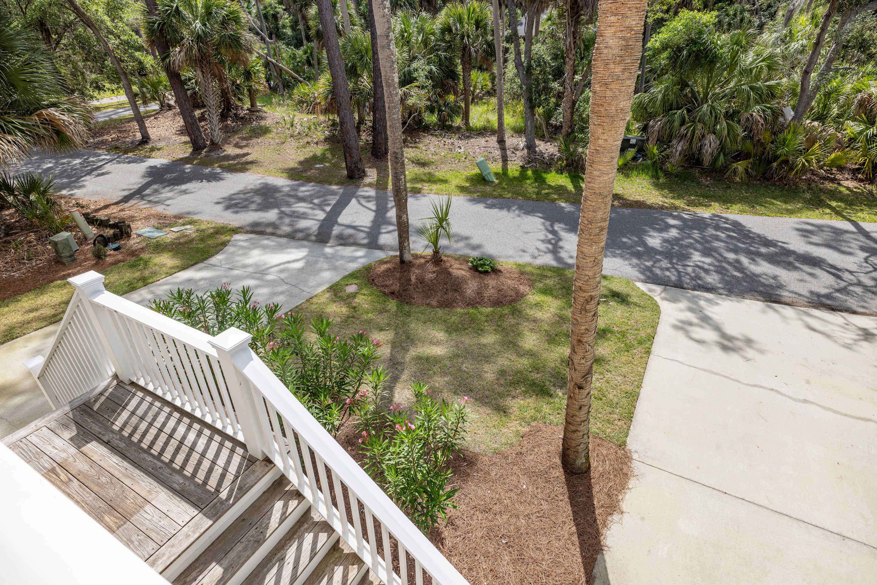 Stairway to Front Door and 2 Driveways