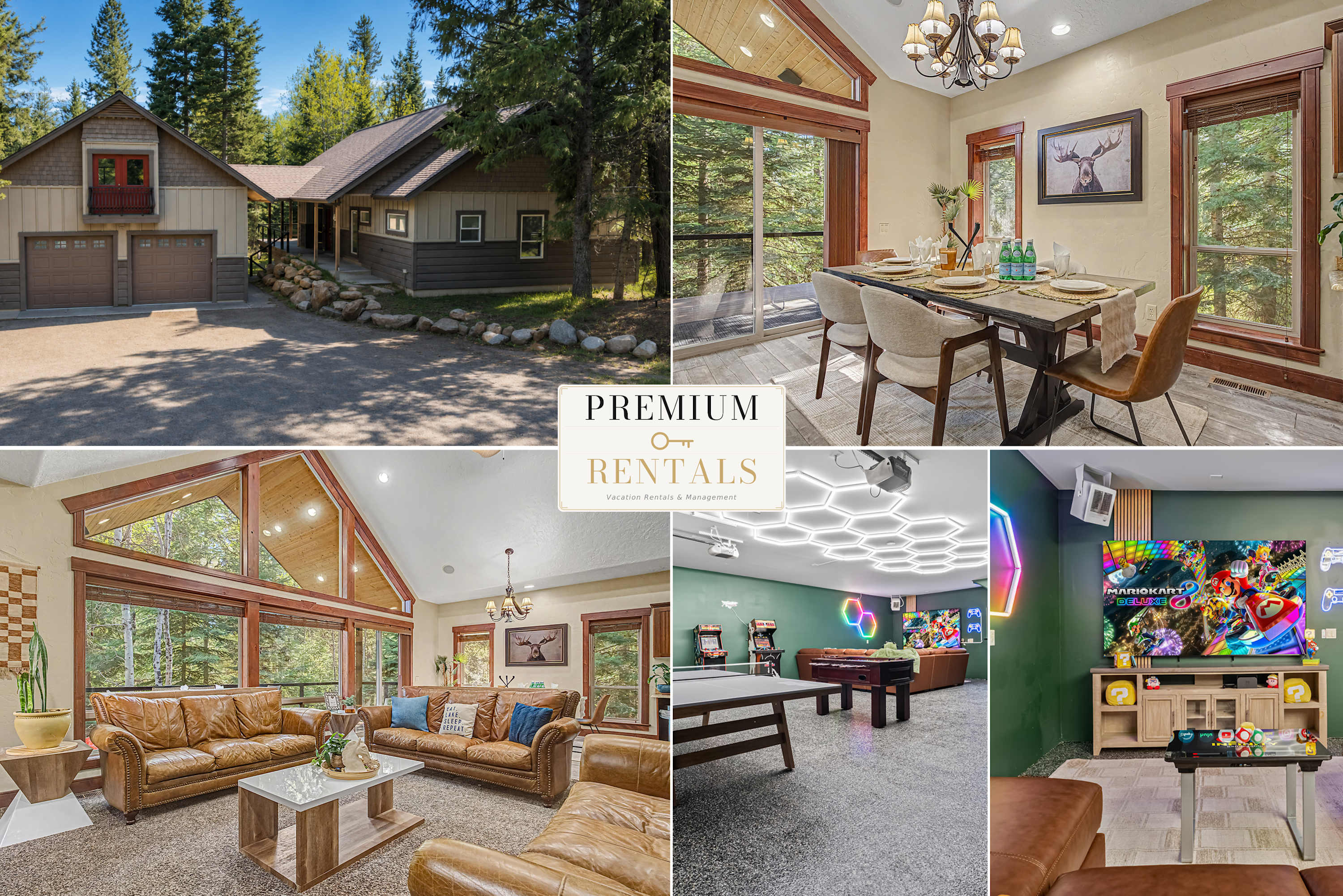 Magic Estate • Cabin + Suite • Hot Tub • Game Room in McCall, ID