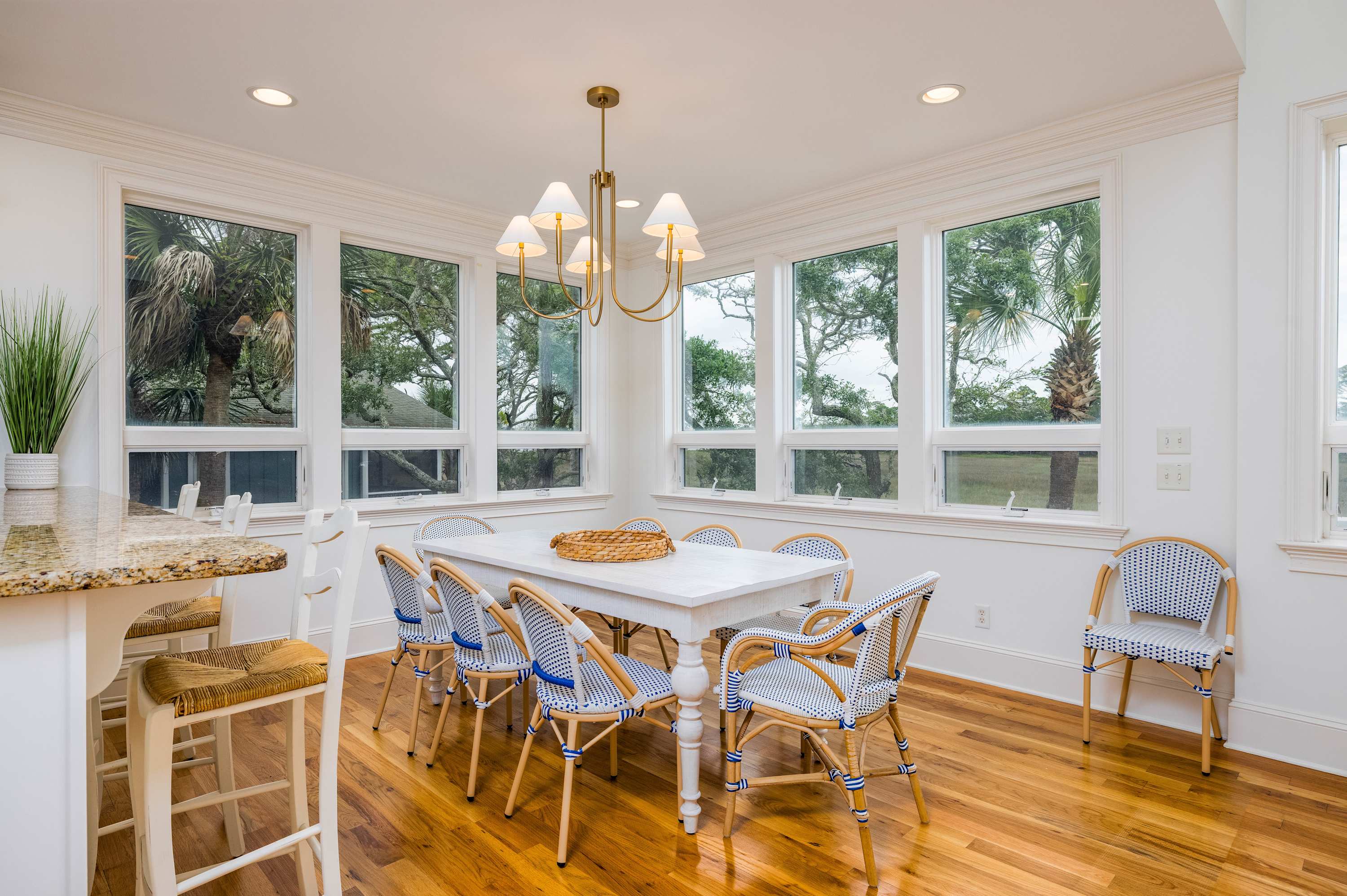 Dining Area with Island Bar and Kitchen