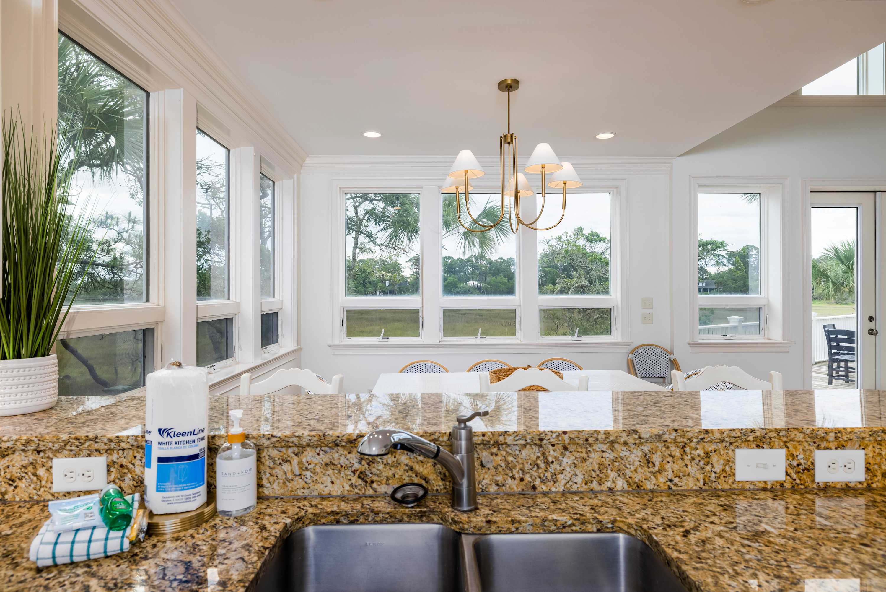 Dining Area with Island Bar and Kitchen