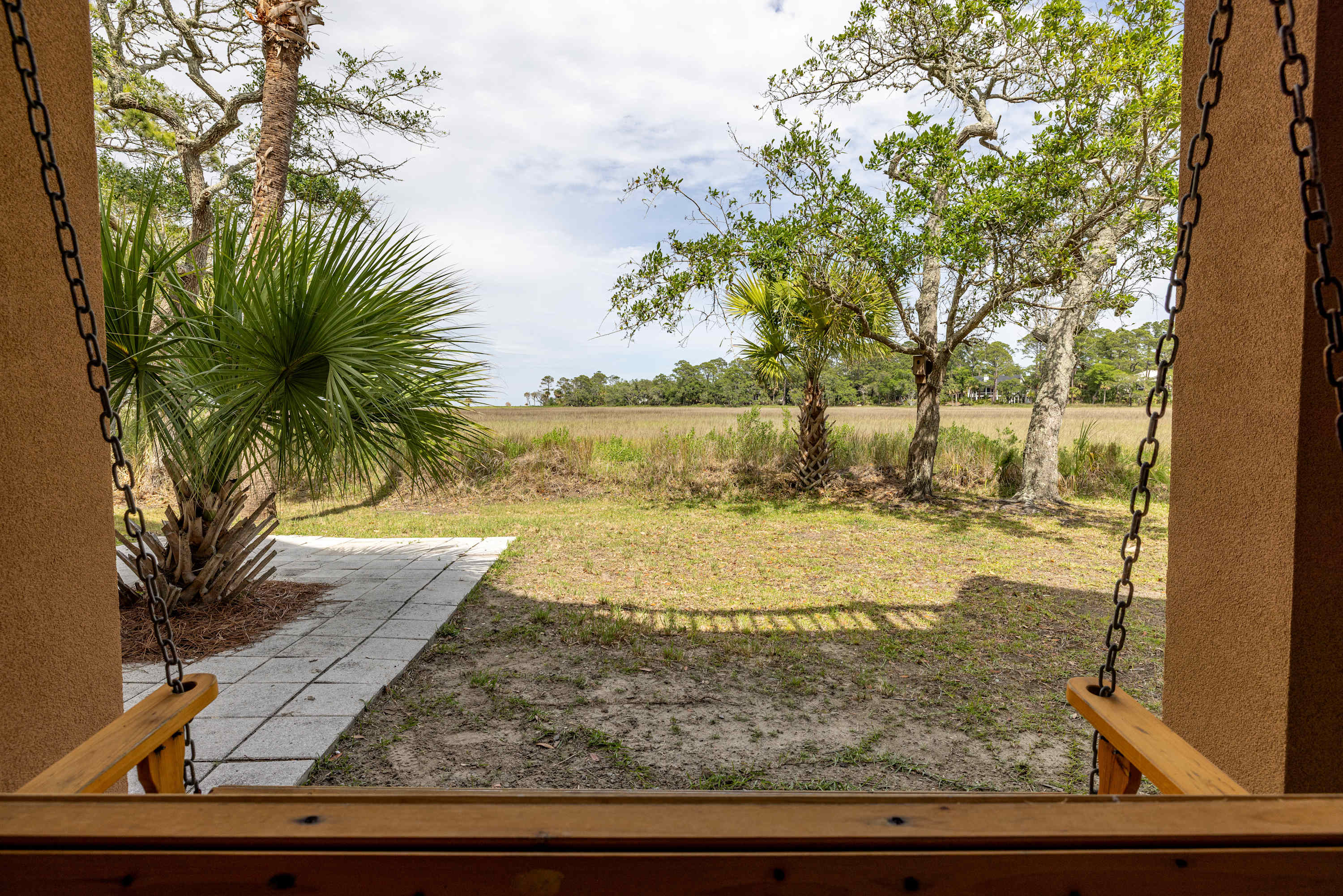 Backyard with Grill, Swing, Outdoor Shower and Access to Game Room and Sitting Room