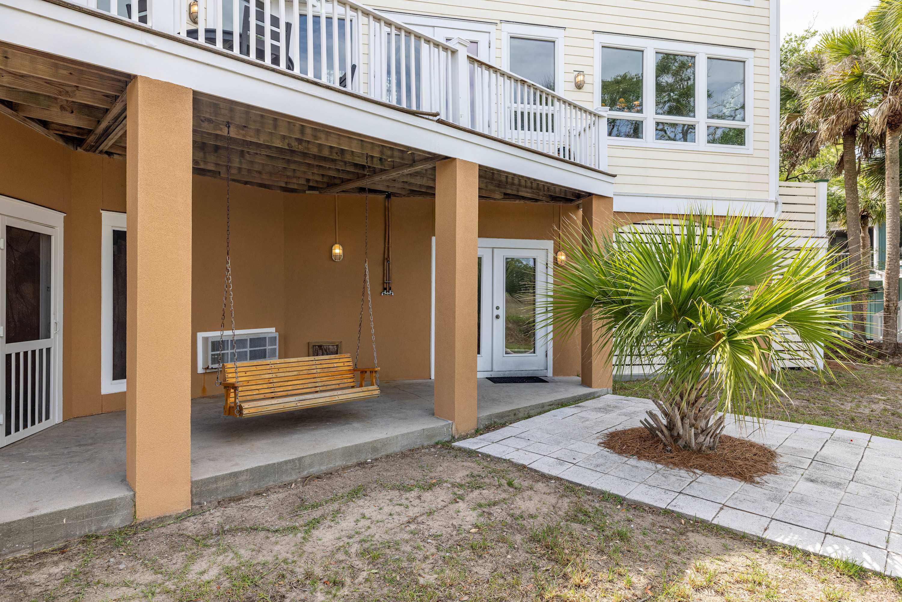 Backyard with Grill, Swing, Outdoor Shower and Access to Game Room and Sitting Room