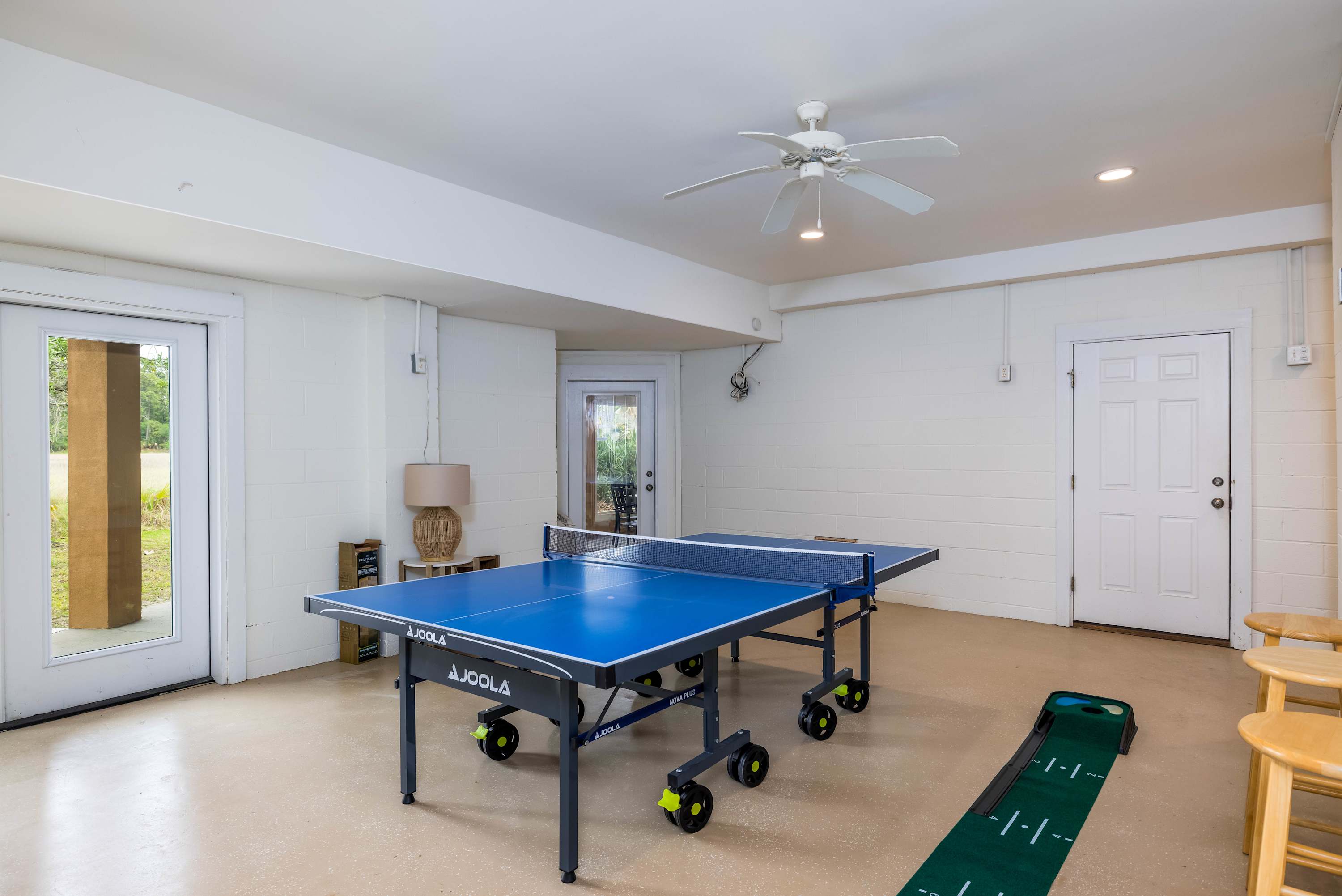 Game Room with Ping Pong Table and Putting Green
