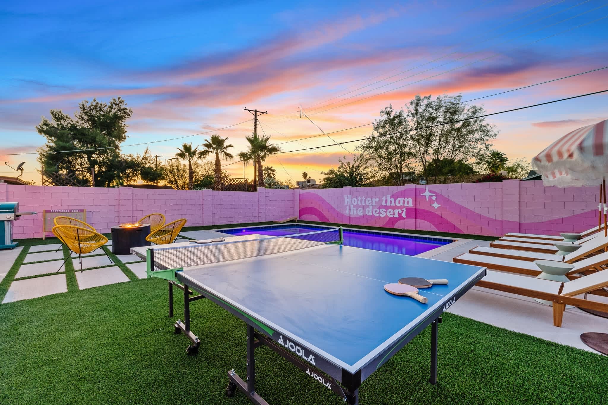 Playful 4BR retreat w/ heated pool & backyard