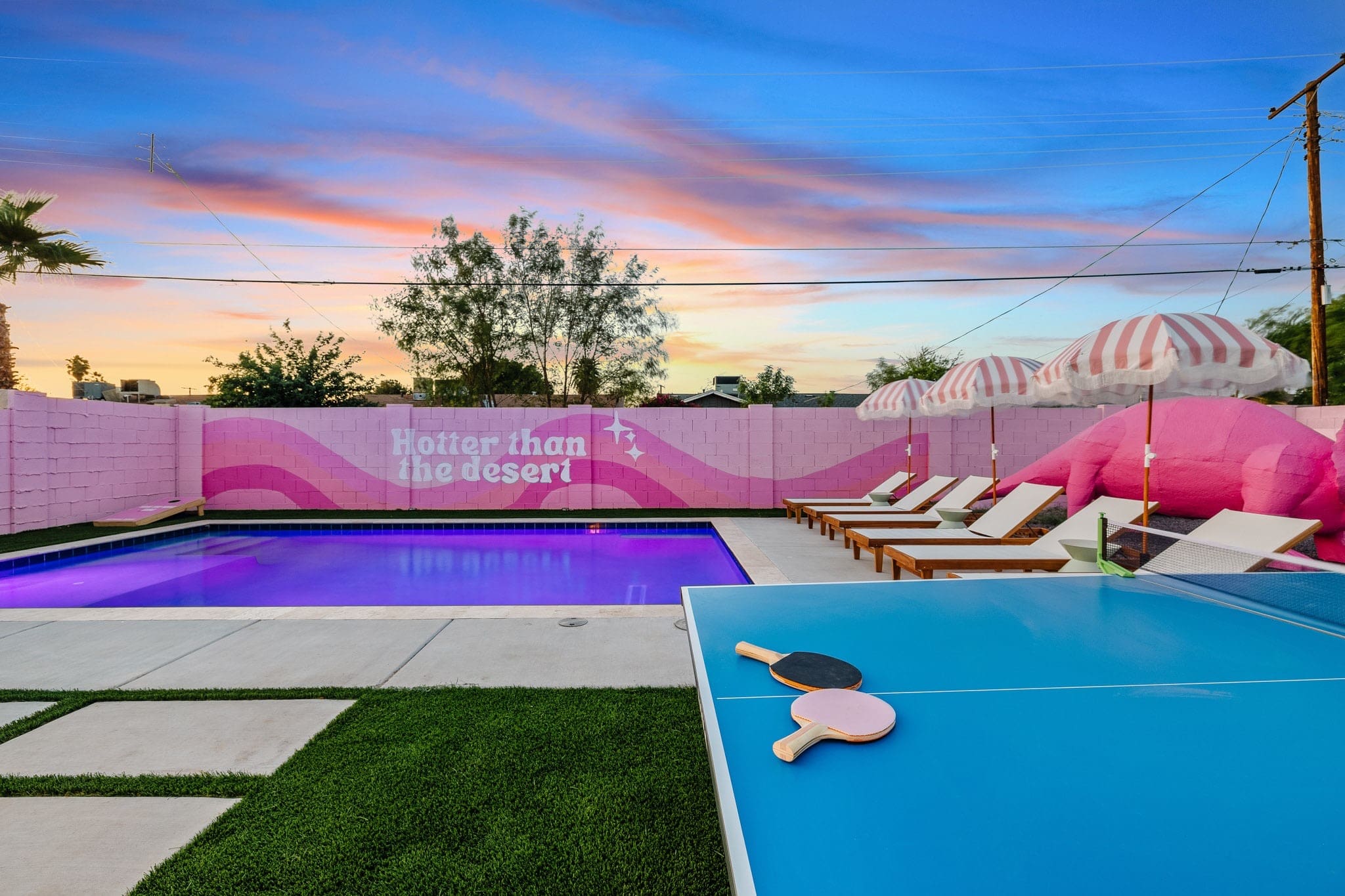 Playful 4BR retreat w/ heated pool & backyard