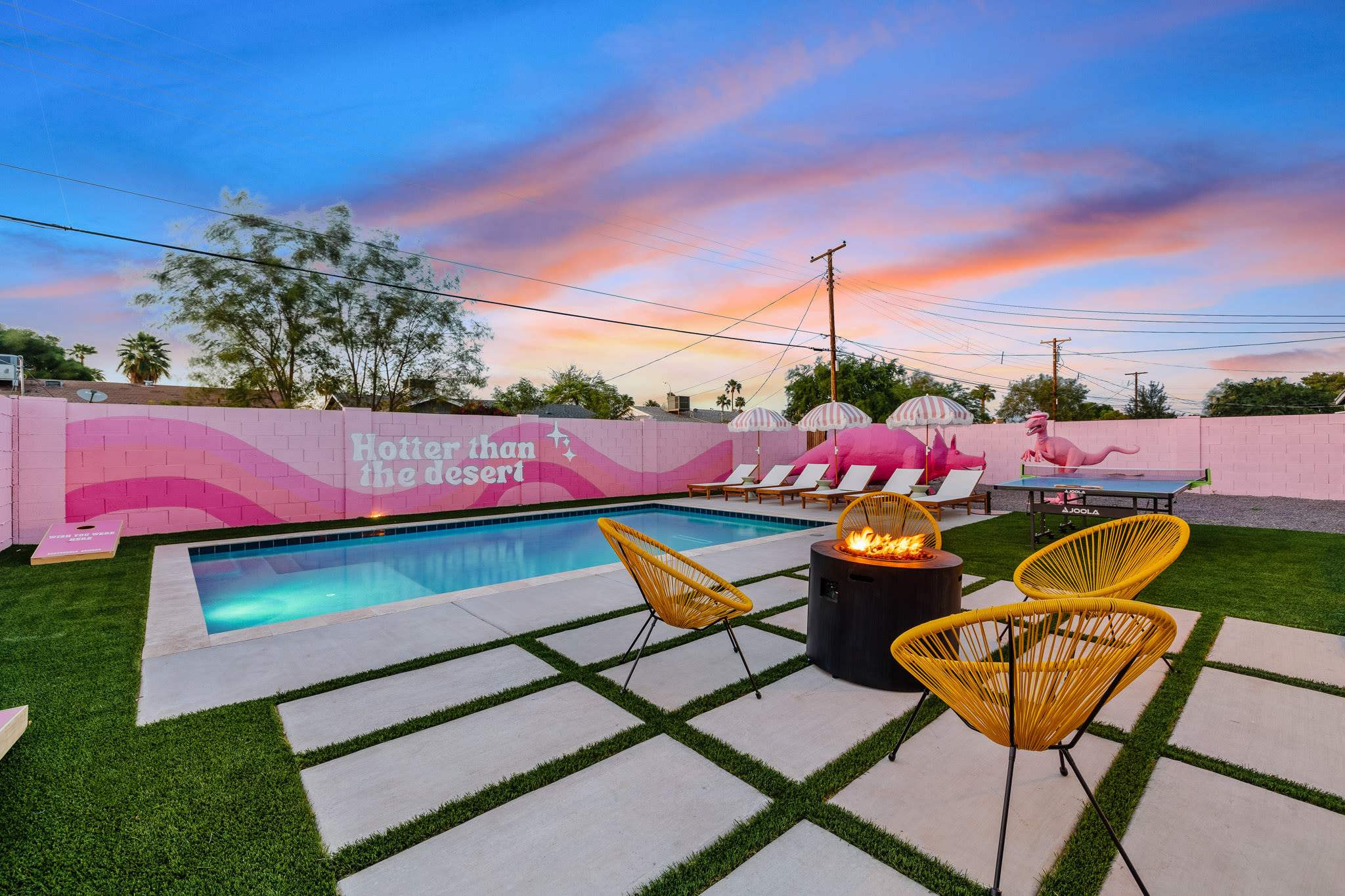 Playful 4BR retreat w/ heated pool & backyard