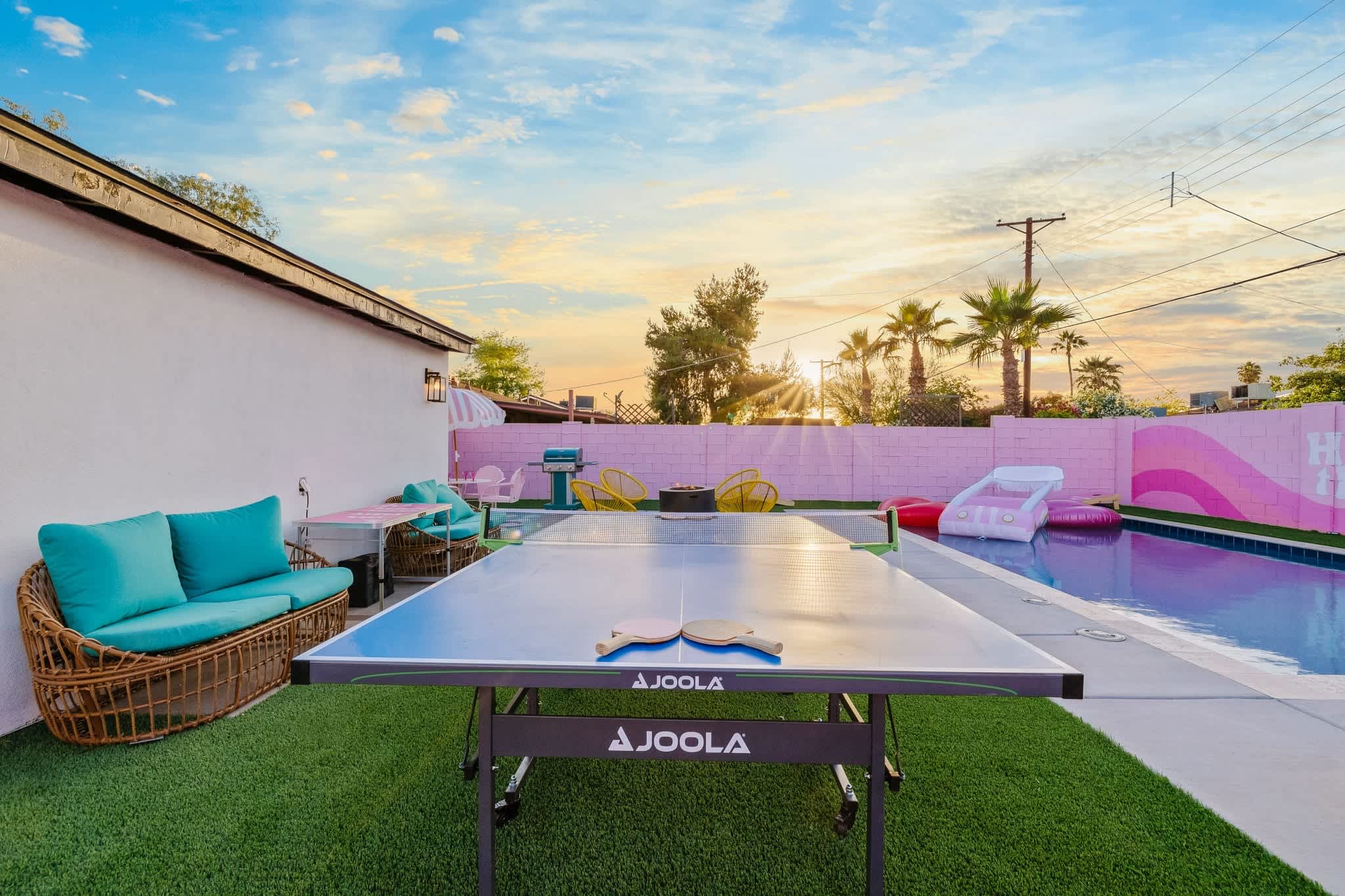 Playful 4BR retreat w/ heated pool & backyard