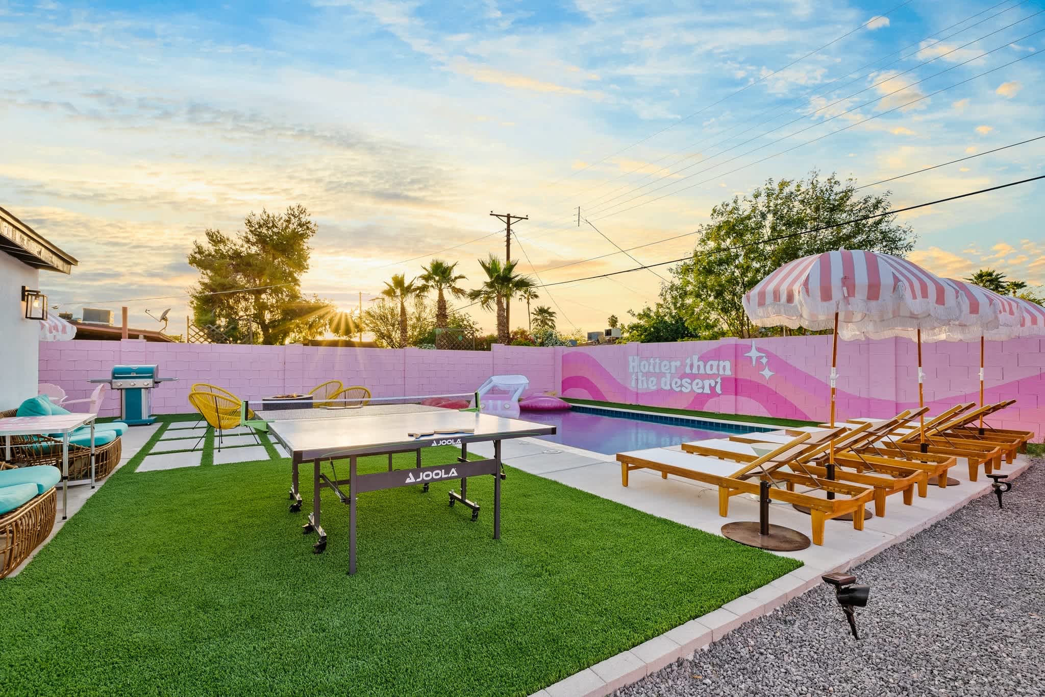 Playful 4BR retreat w/ heated pool & backyard