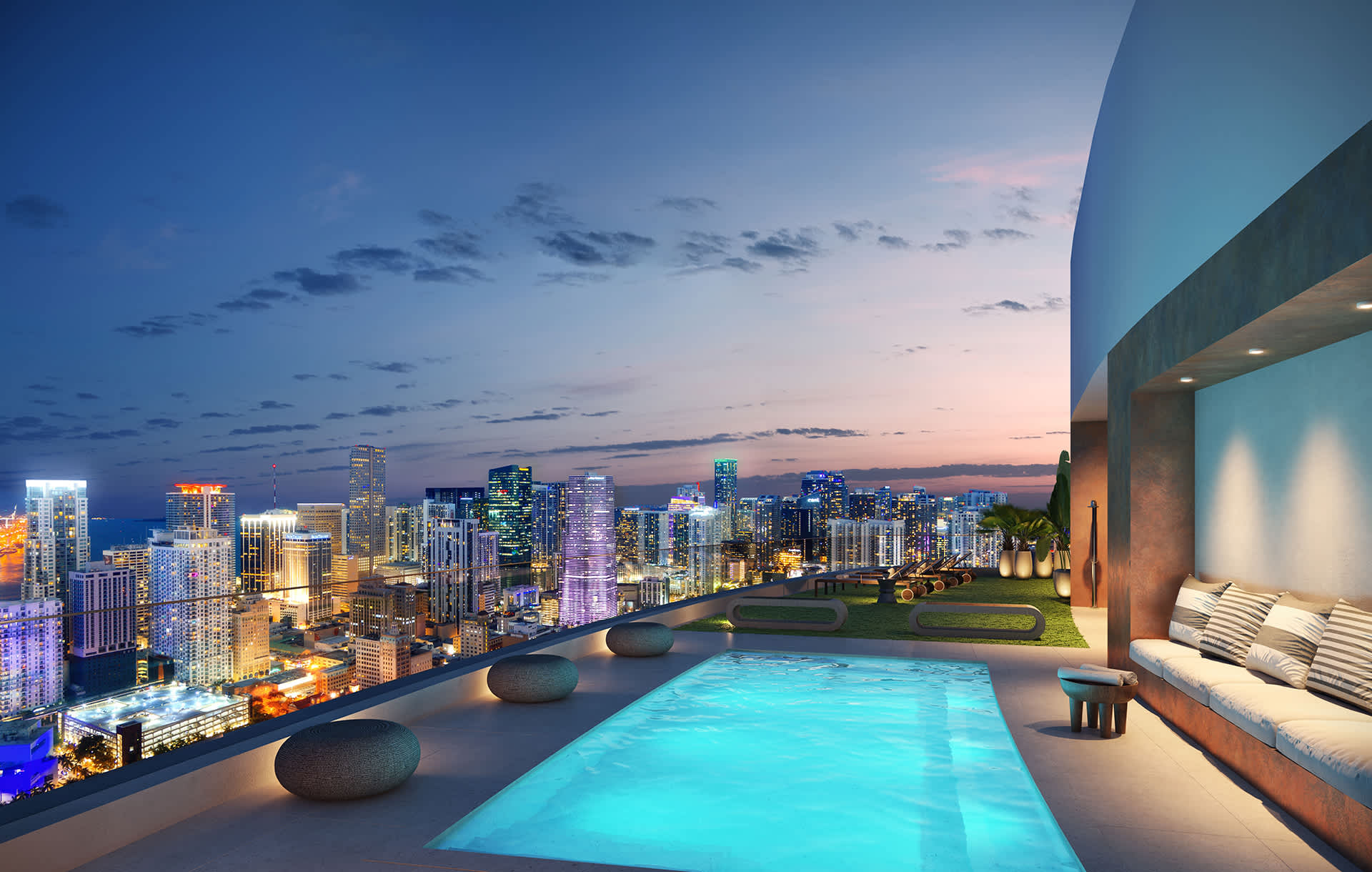 Brand New Downtown Miami 1BR with Skyline Views