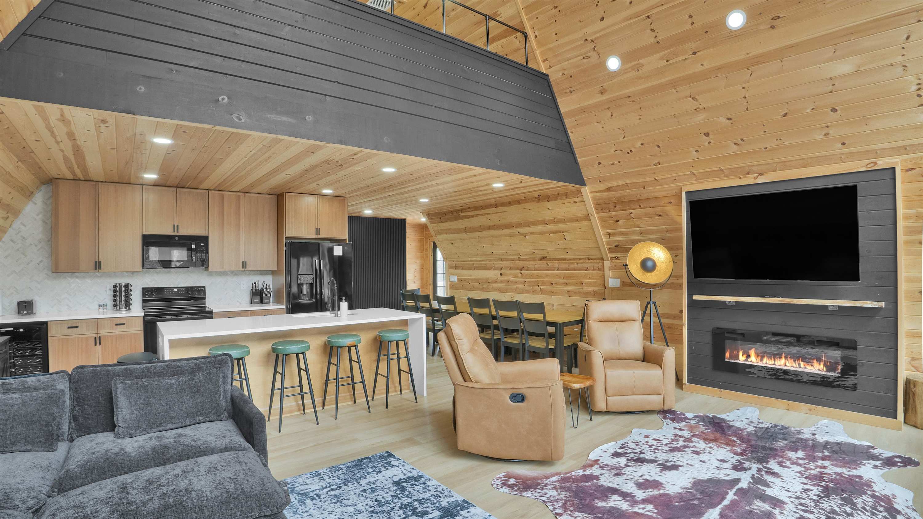 Spacious A-Frame | Hot Tub | Movie Room | Firepit