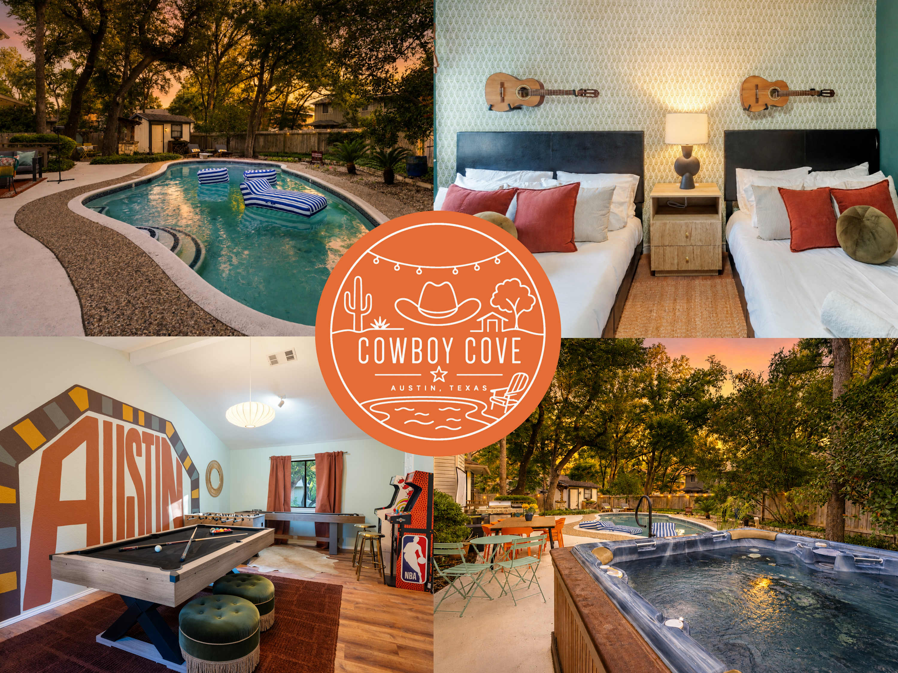Cowboy Cove | Pool - Hot Tub - Arcade - Games - Austin, TX