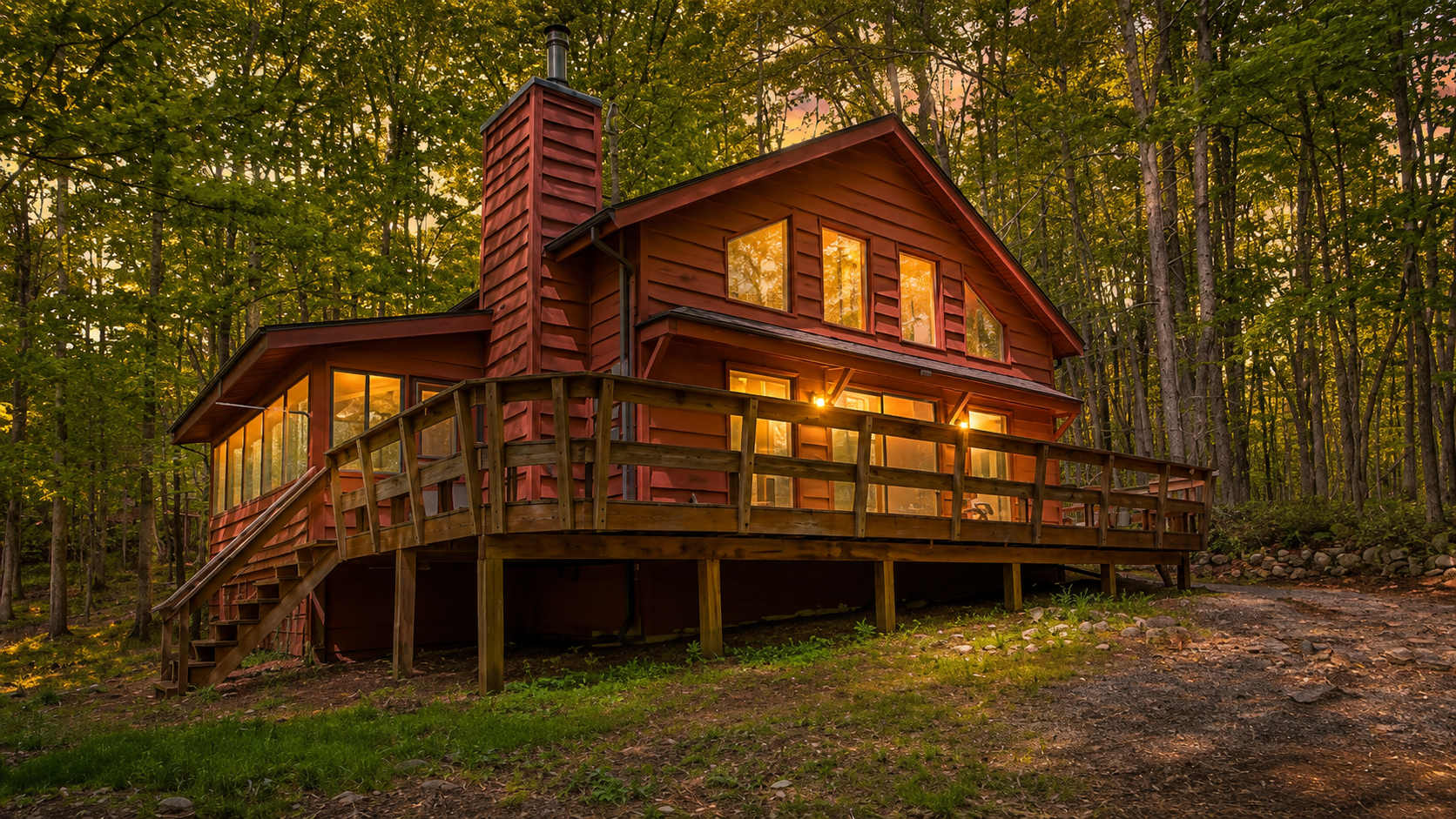 Woodsy Cabin Chalet | Hot Tub | Fire Pit | BB Lake
