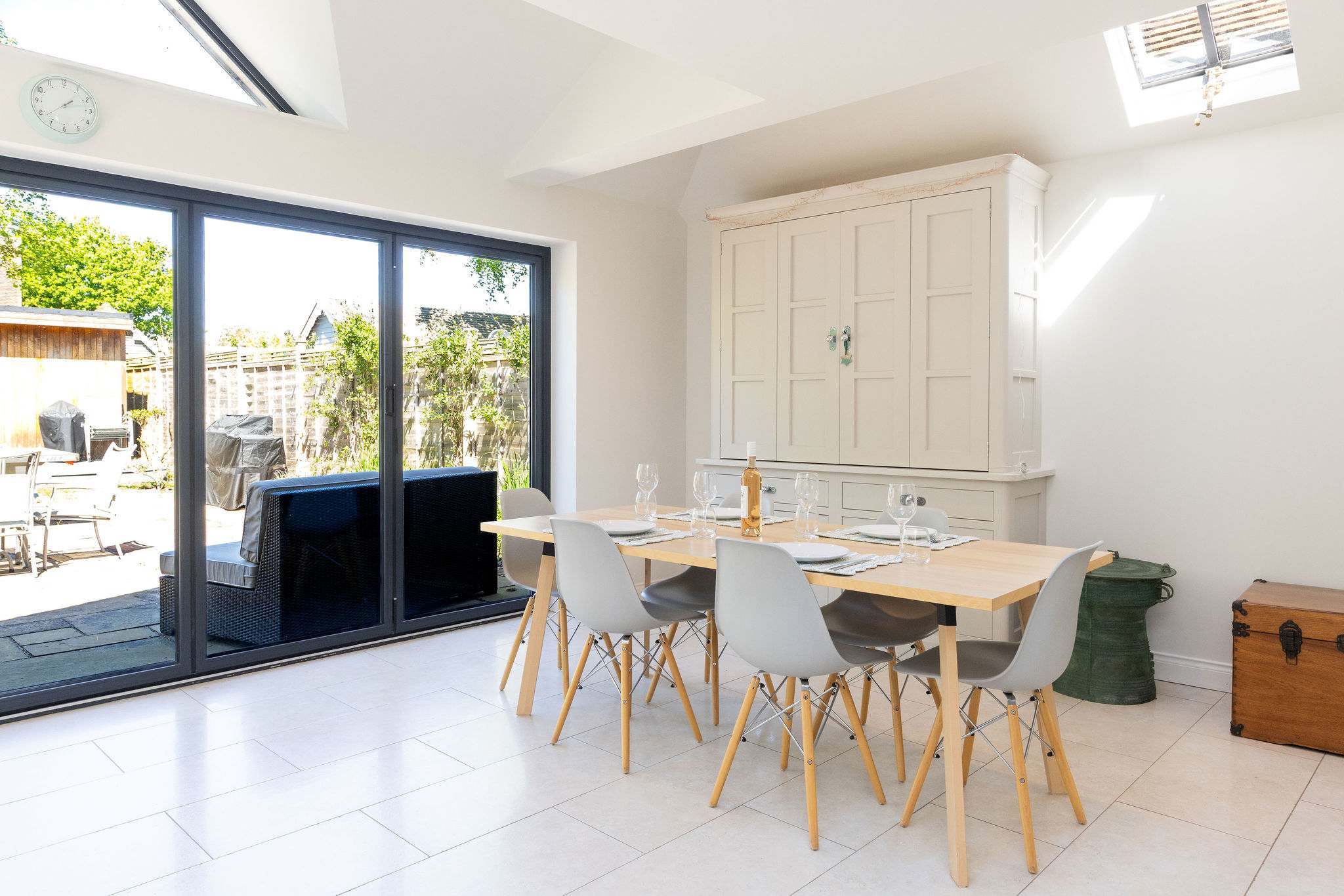Light-filled dining space opening onto the garden