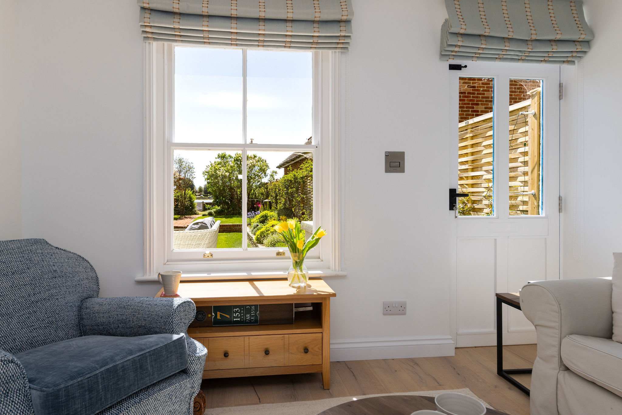 Relaxed lounge with garden views