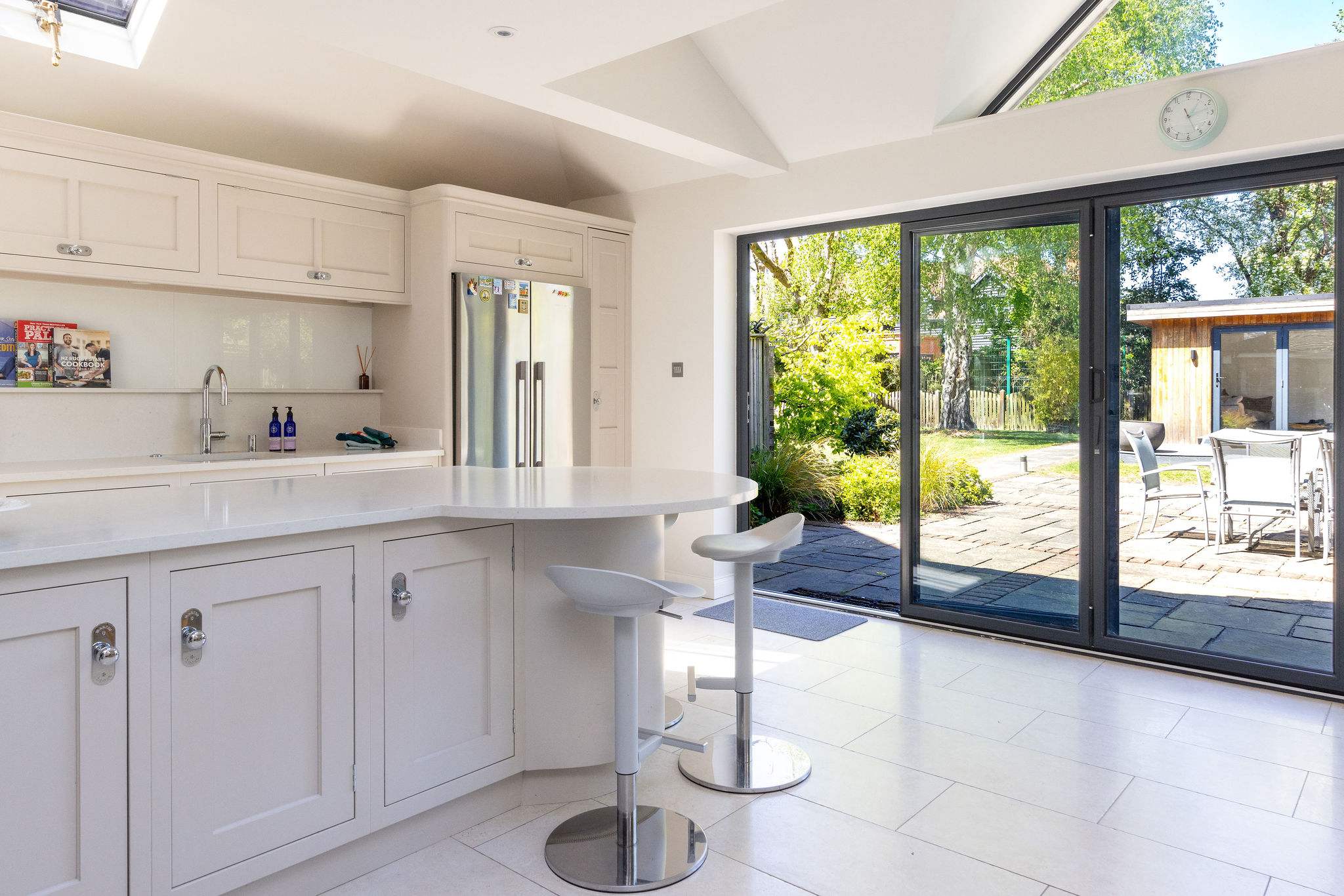 Park up and step through the bifolds into the kitchen