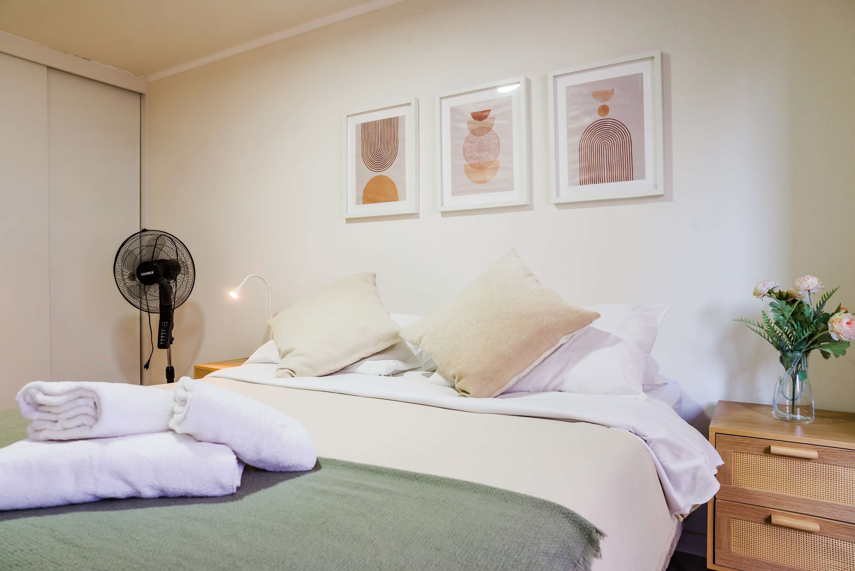 Relax in this cozy studio with modern decor and thoughtful touches, perfect for a comfortable stay.