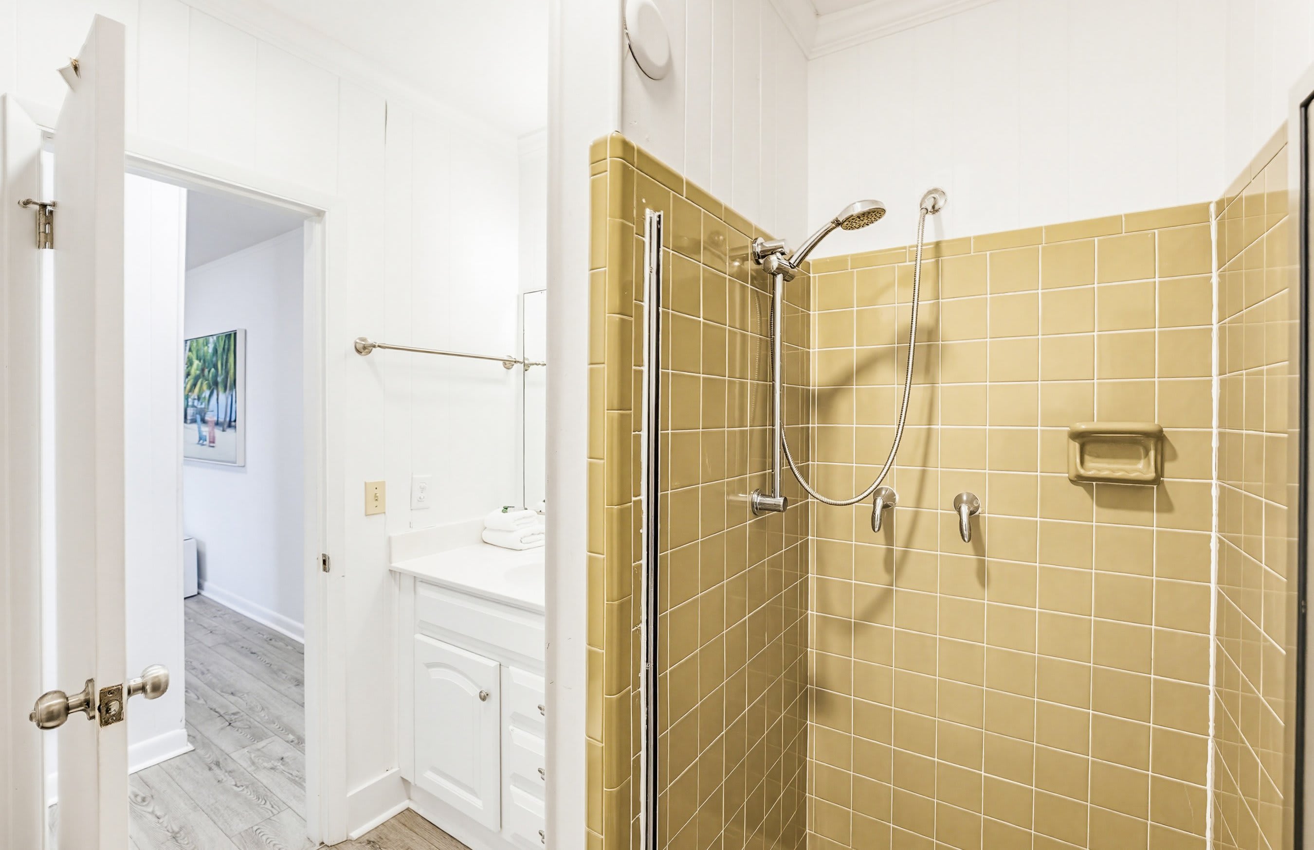 Downstairs Shared Bathroom with Shower