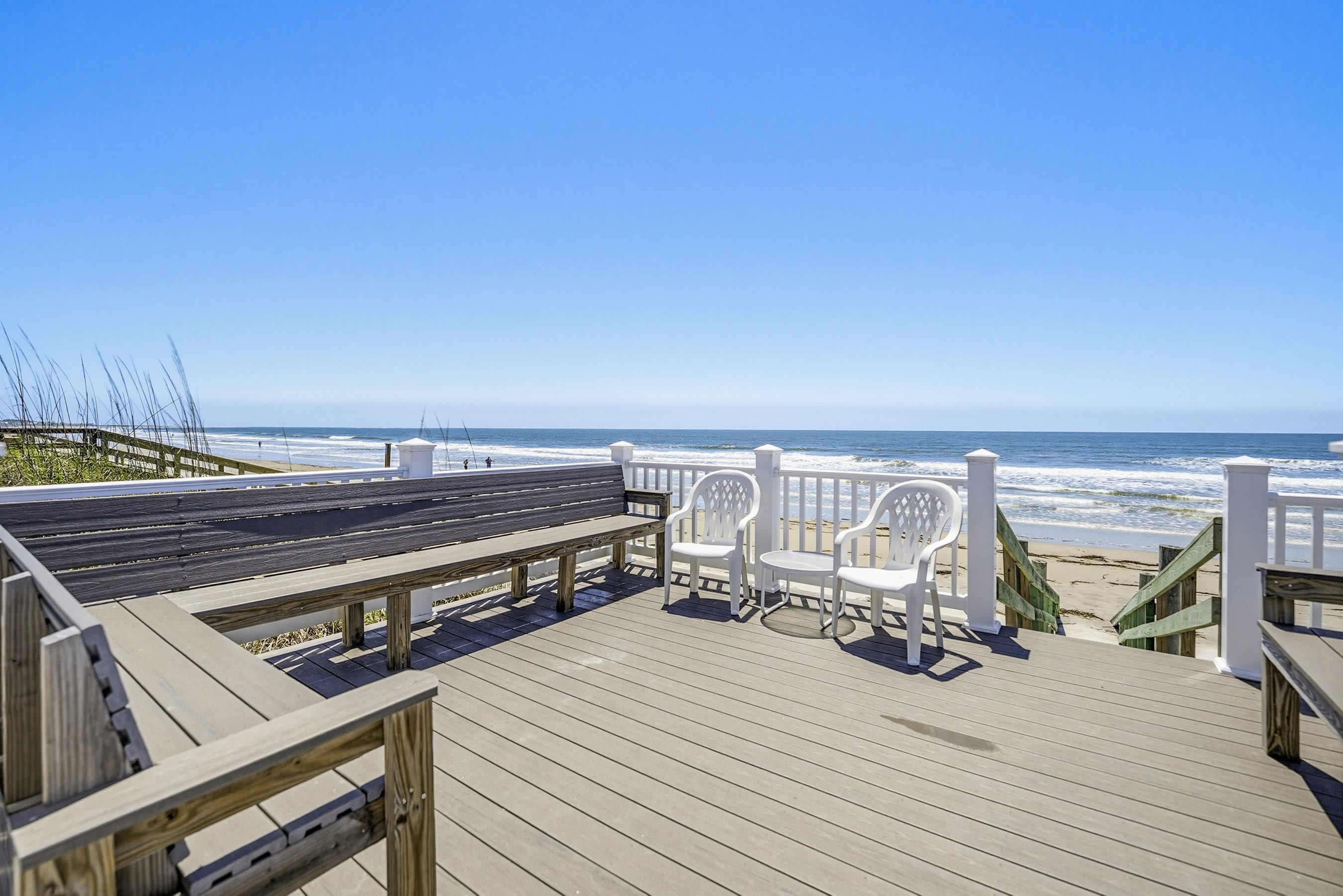Back Deck with Boardwalk Down to Ocean