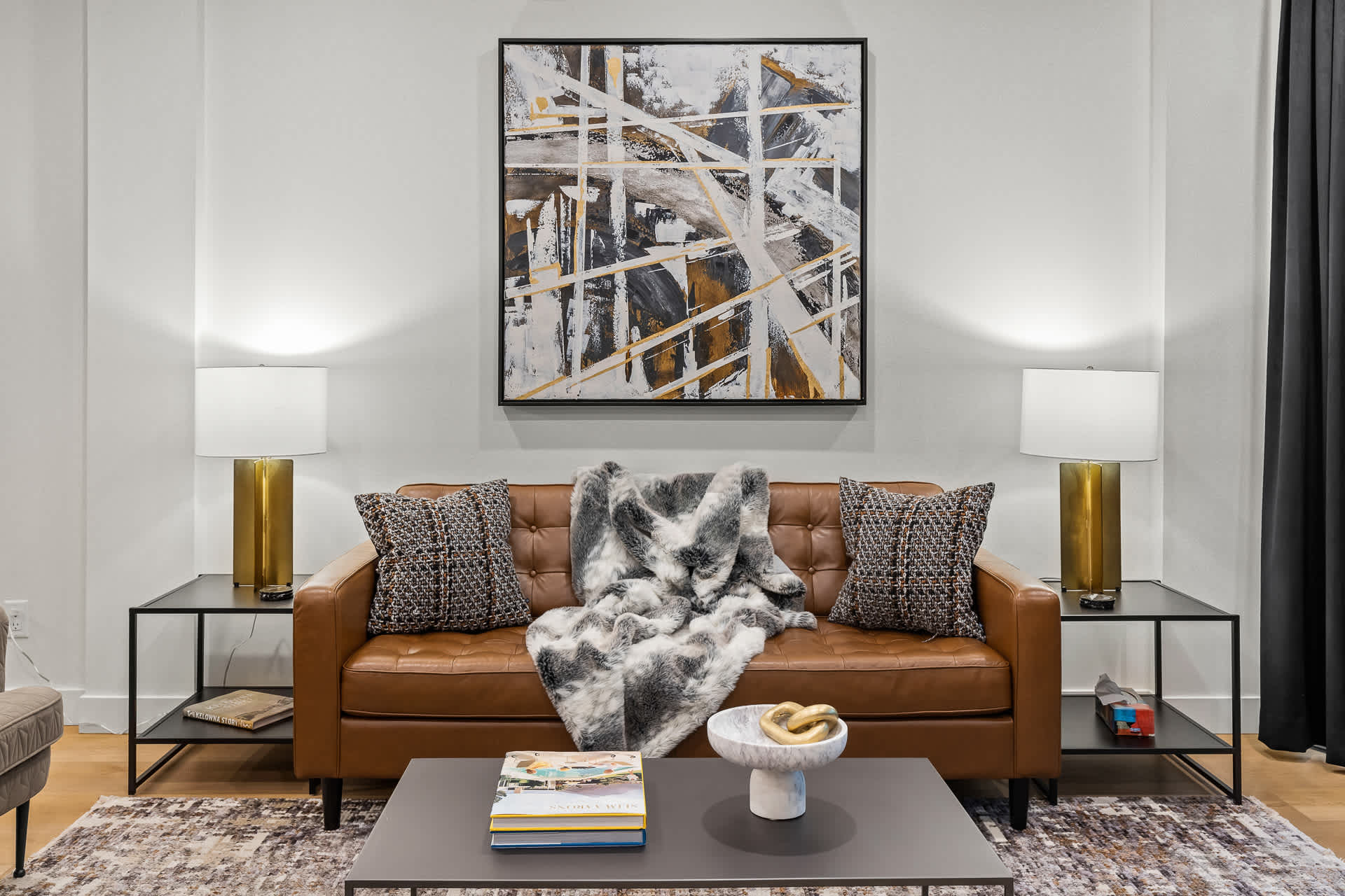Living Room | Discovery Bay 108 in Kelowna, British Columbia by Luxus Vacation Properties