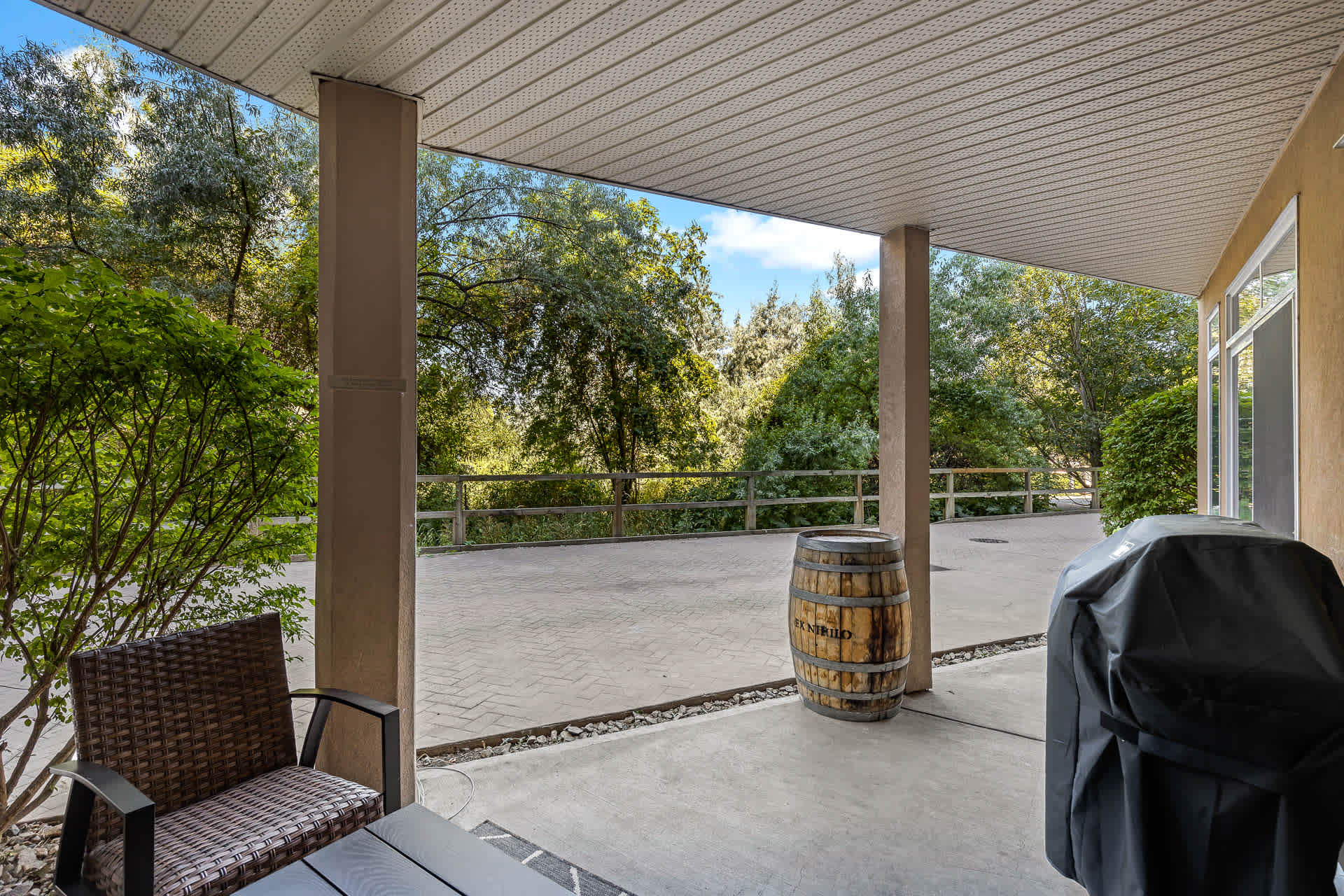 Patio | Discovery Bay 108 in Kelowna, British Columbia by Luxus Vacation Properties
