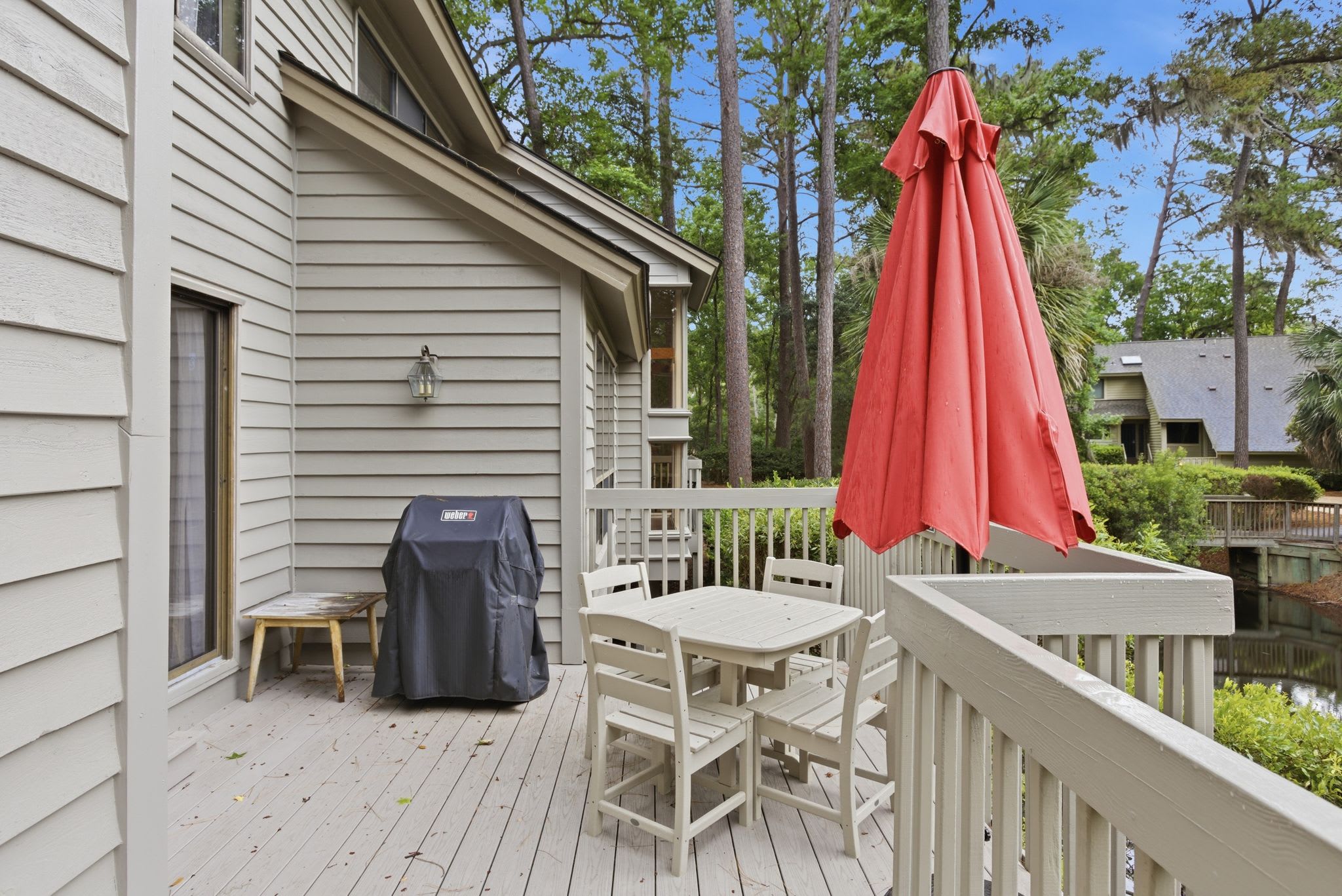Back Porch with Grill and View of Lagoon