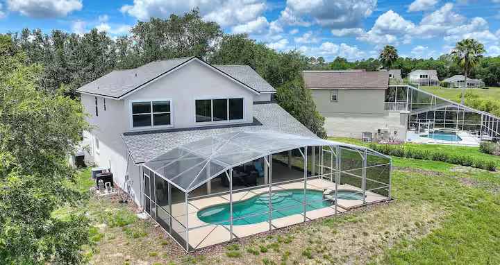 Spacious home with private pool & hot tub