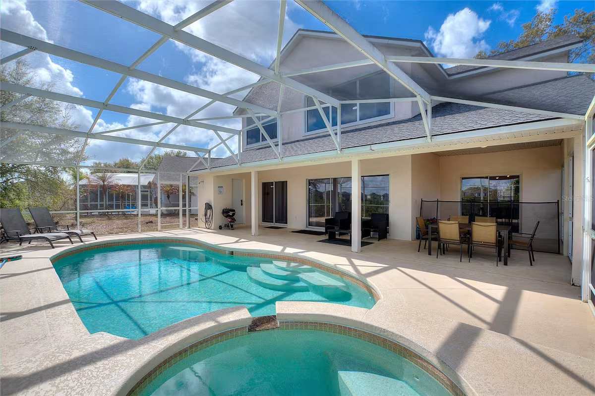Spacious home with private pool & hot tub