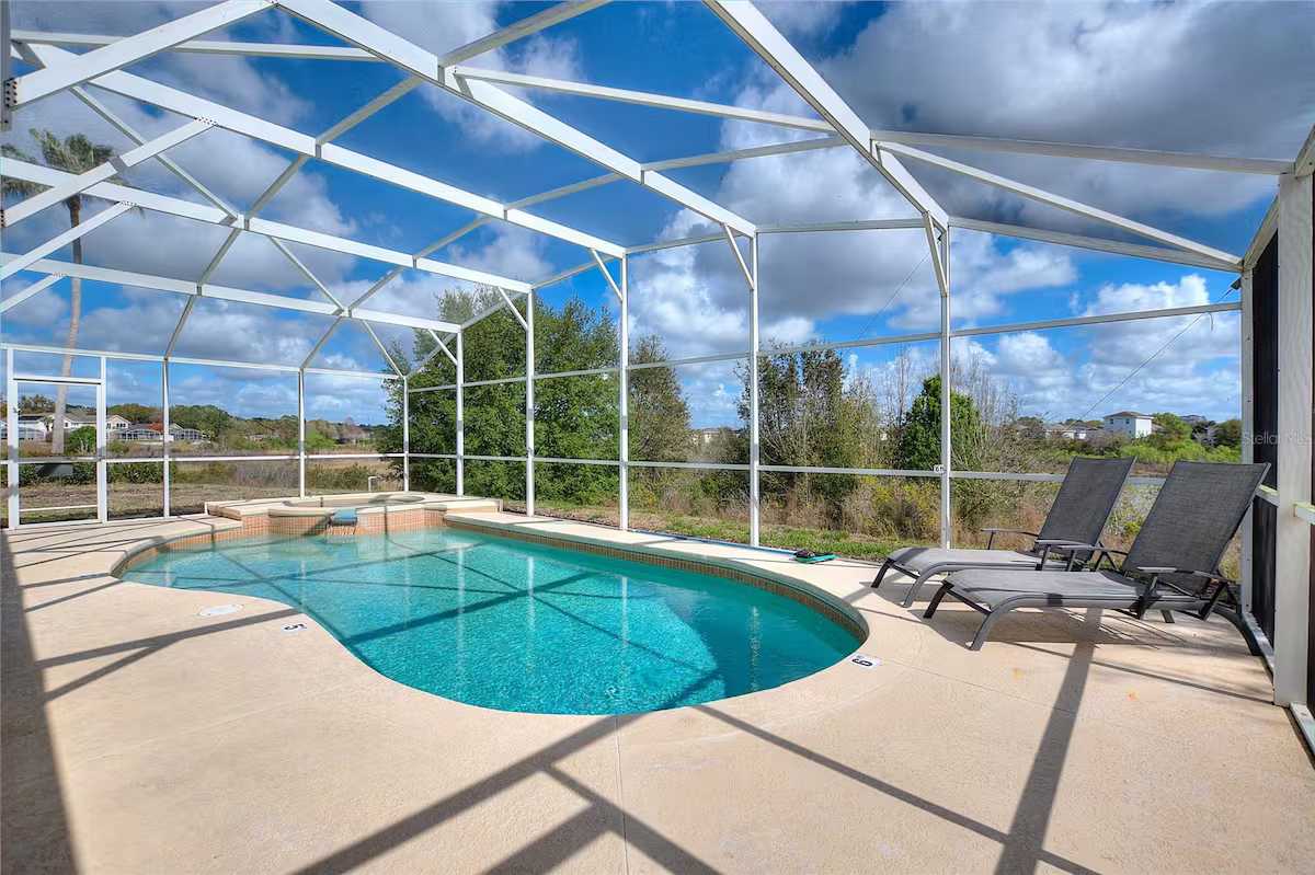 Spacious home with private pool & hot tub