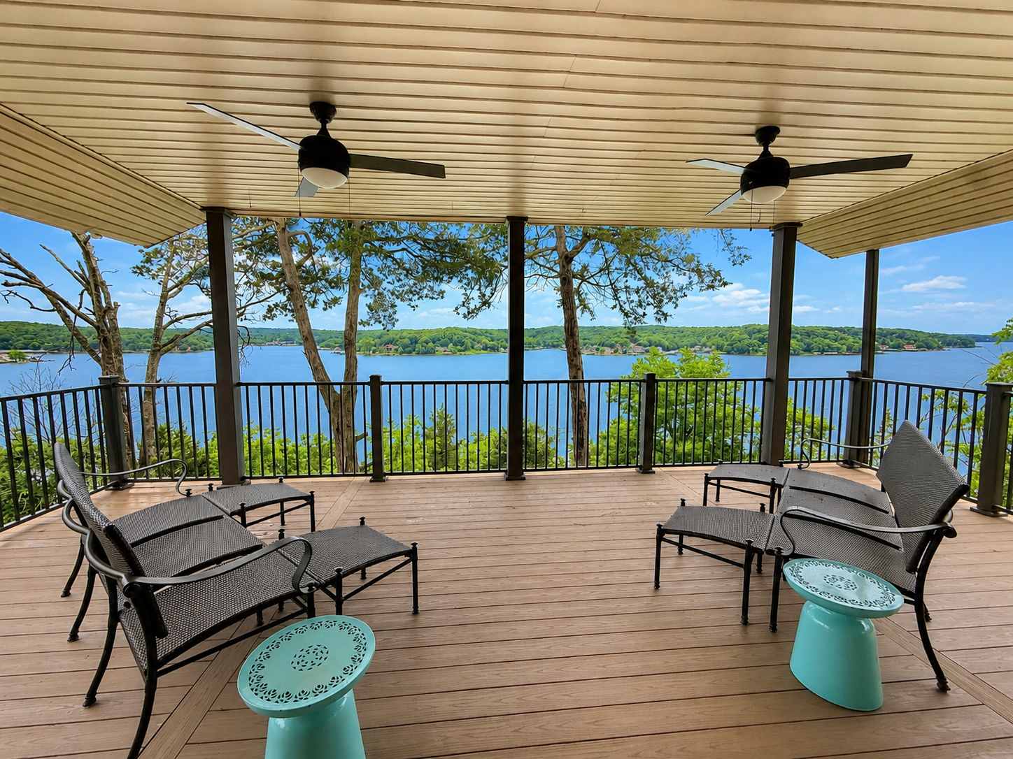 Enjoy stunning deck views overlooking the 28 MM of Lake of the Ozarks’ main channel.