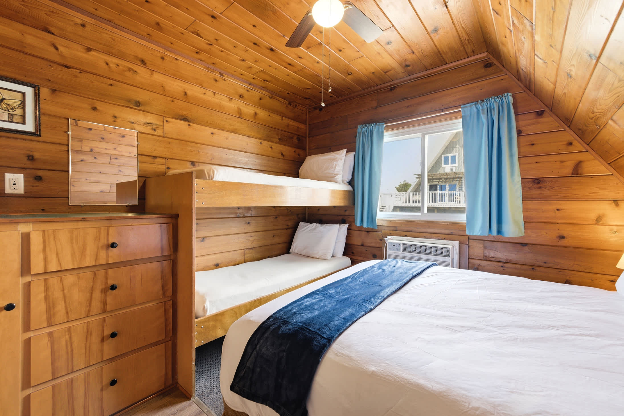 Drift off after long beach days in a room made for easy family stays.