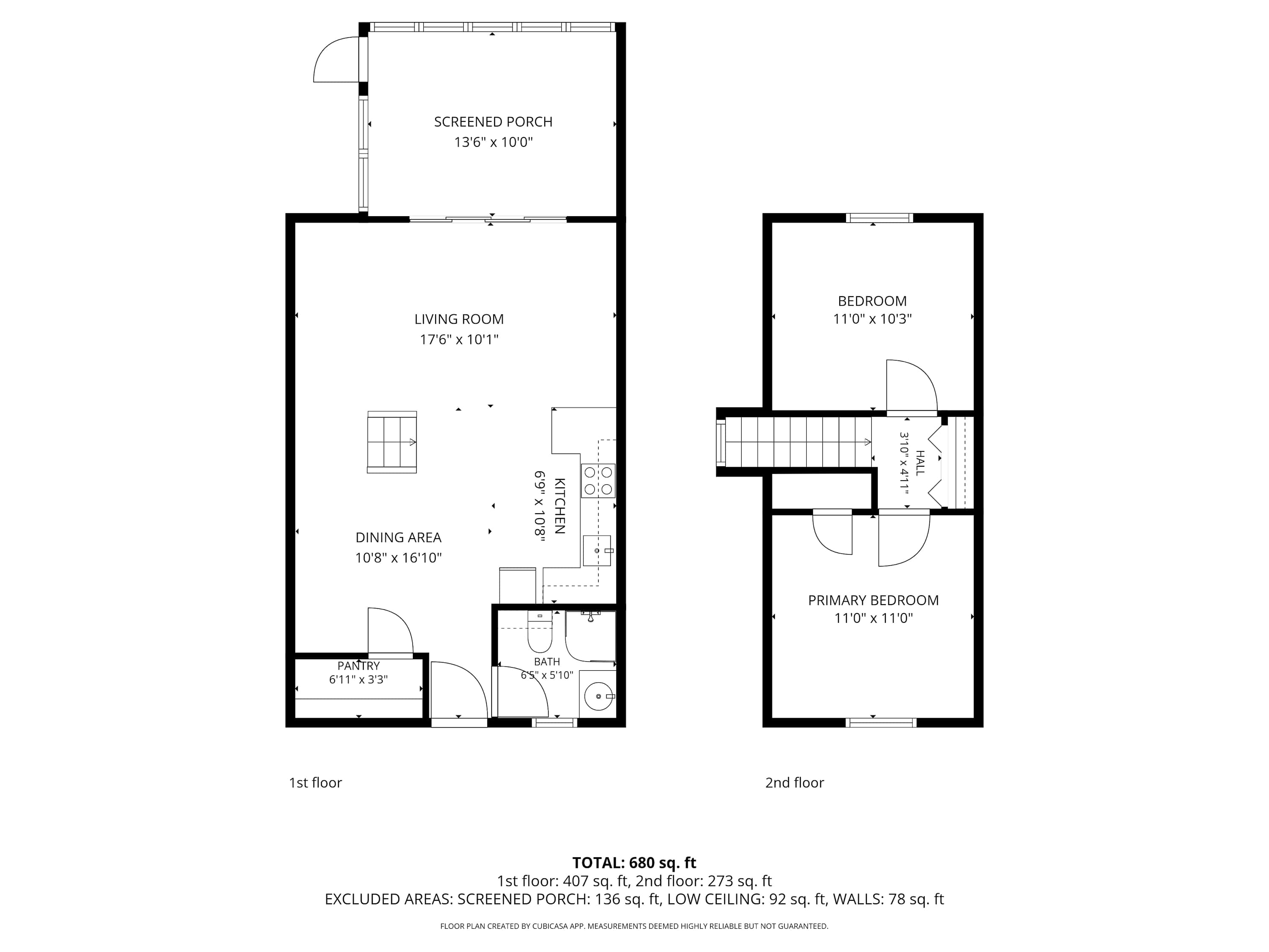 Chalet #41's Floor Plan Layout.
