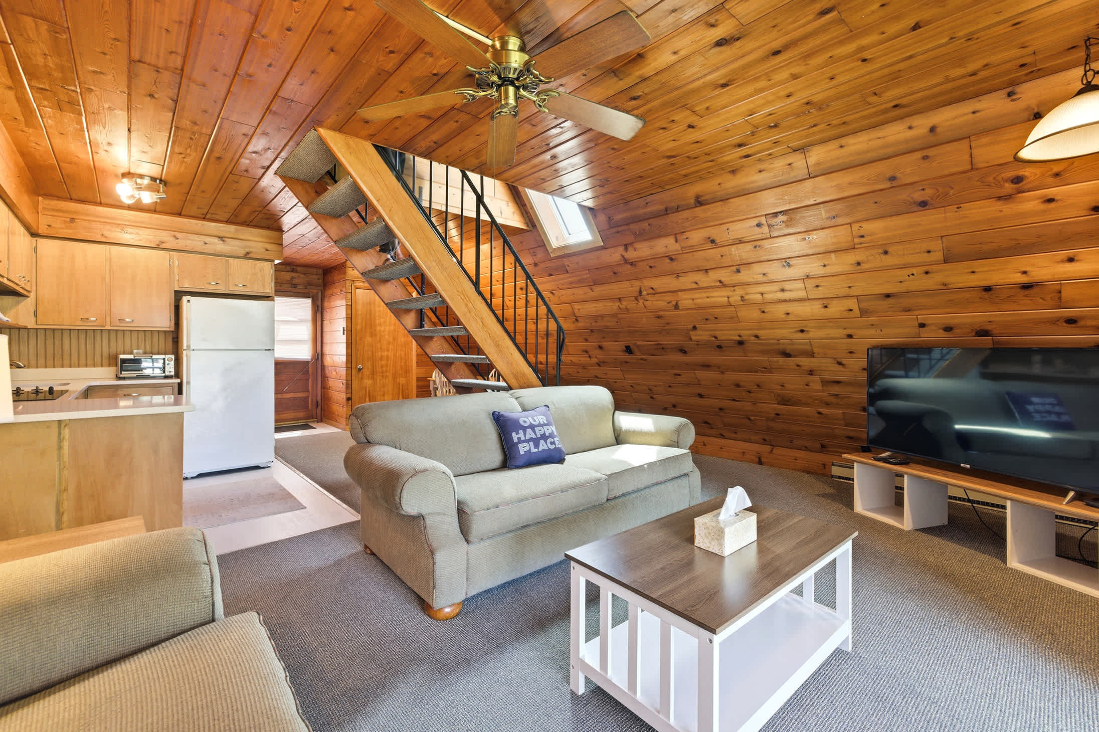 A cozy landing spot after full days exploring Lake Michigan and Stevensville.