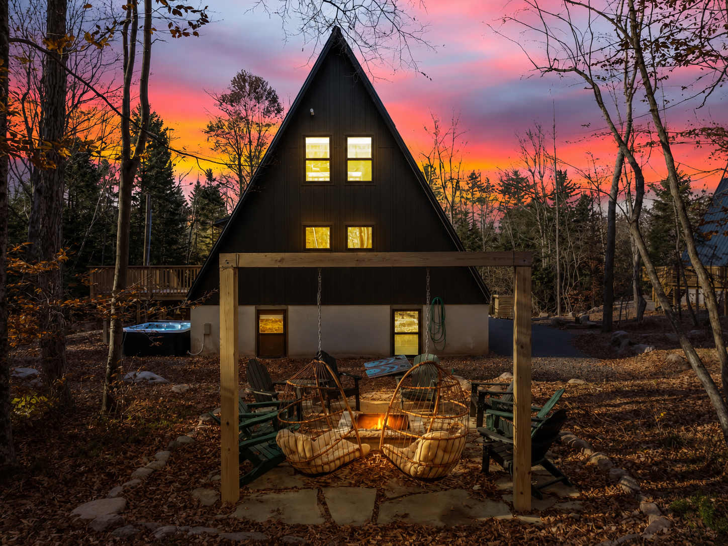 Spacious A-Frame | Hot Tub | Movie Room | Firepit