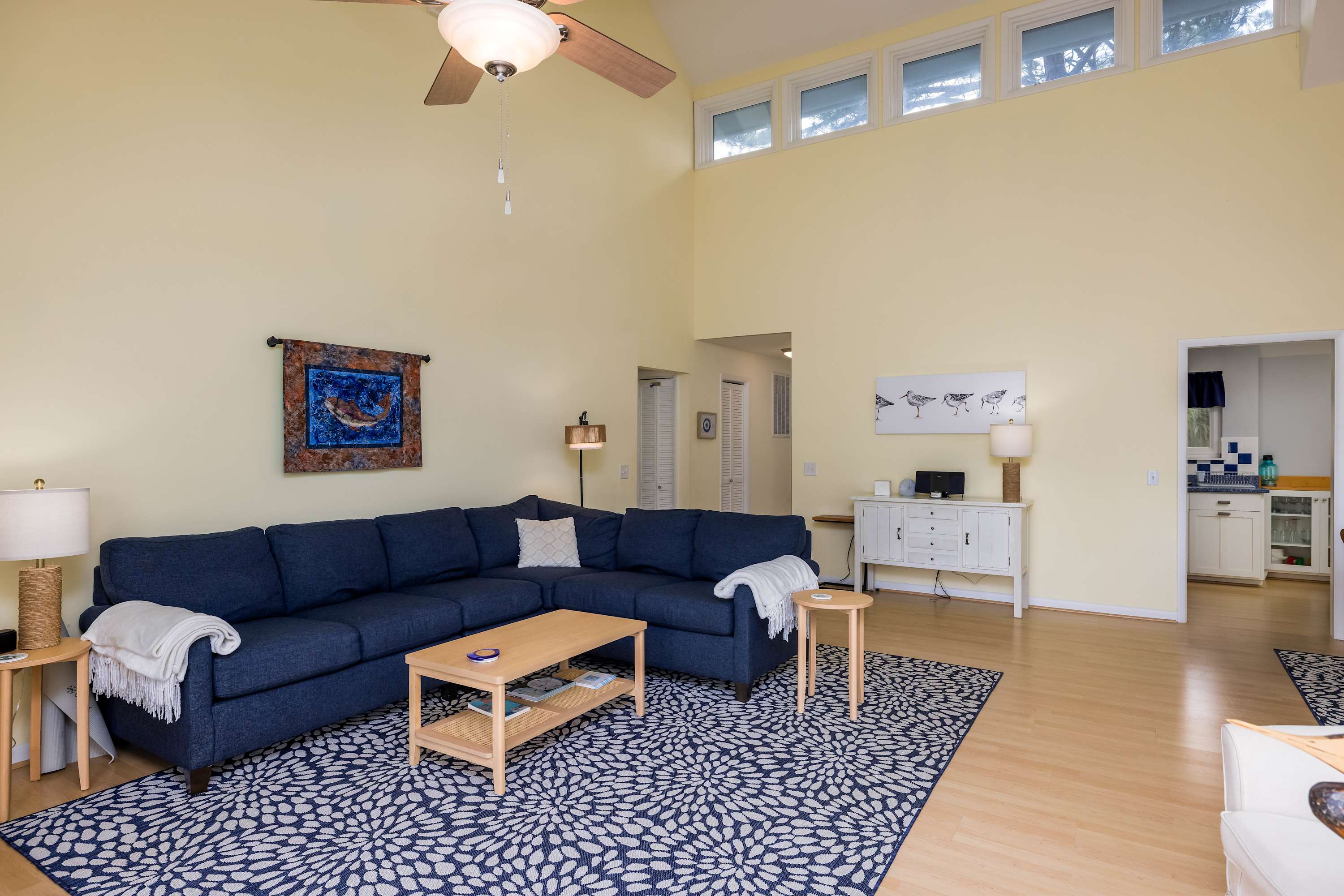 Open concept living room and dining room