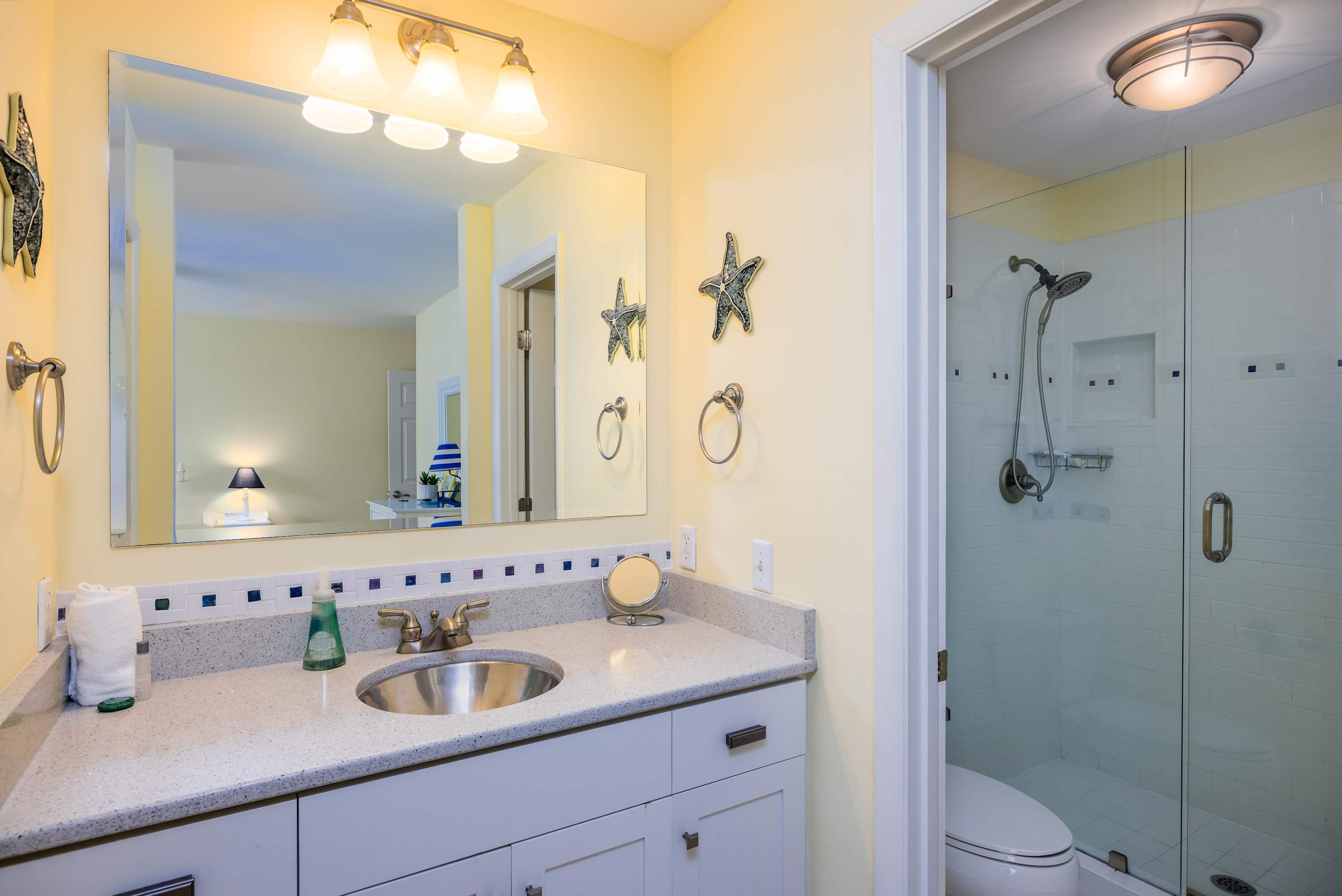 Spacious primary bedroom with en suite bathroom