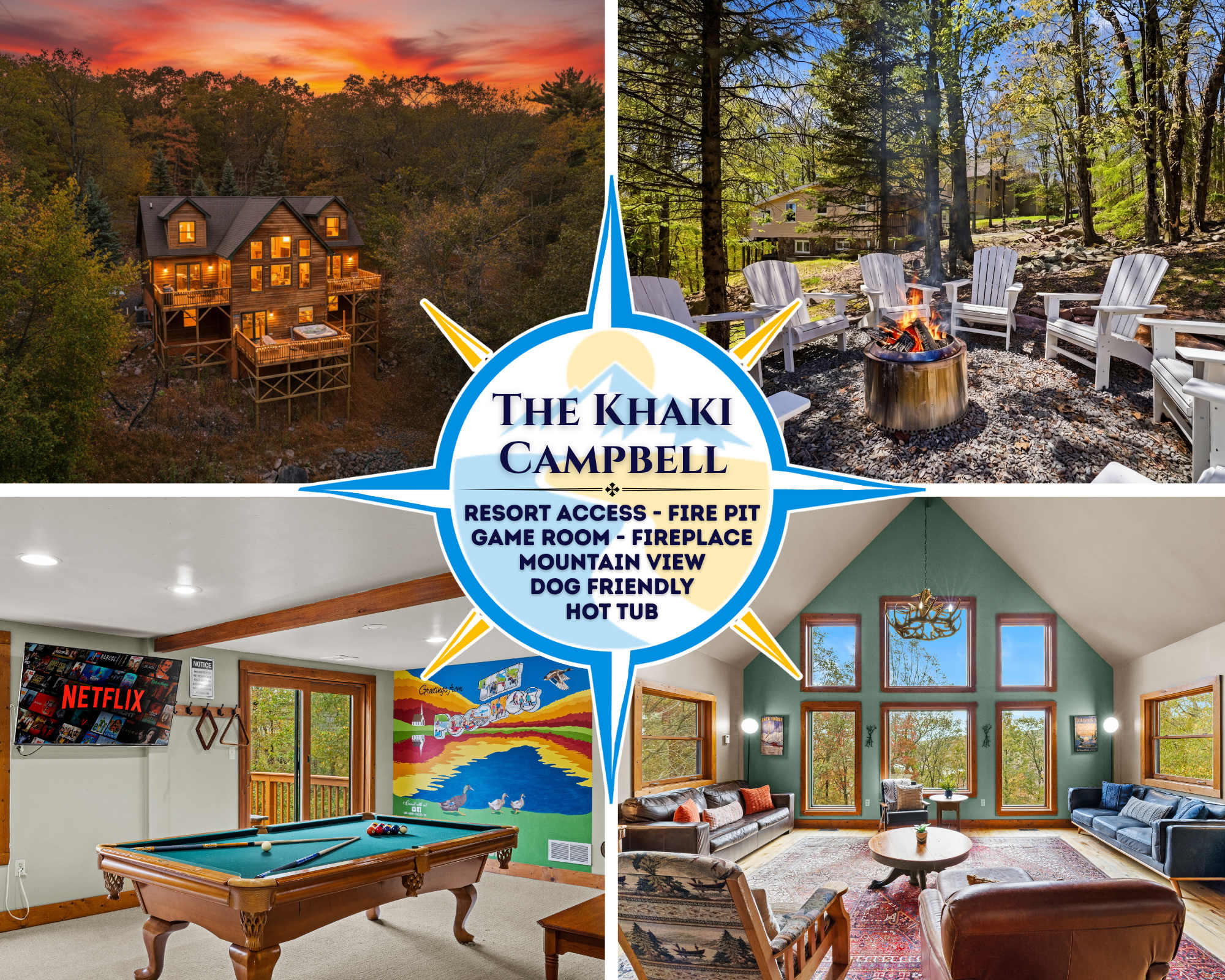 5BR Dog Friendly Poconos Cabin, Lakes, Hot Tub 6