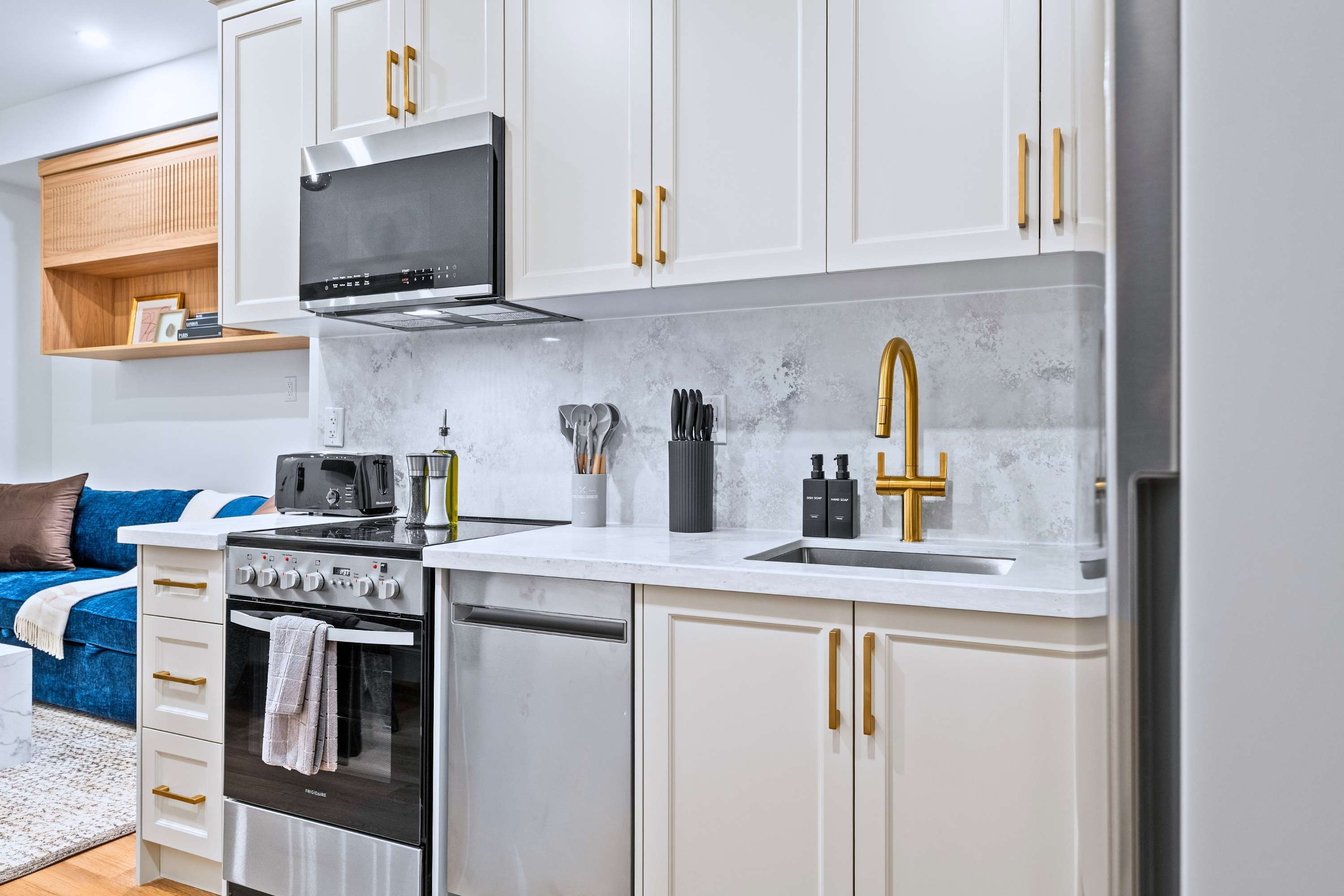 Well designed kitchen with cabinetry and a modern layout made for enjoyable cooking and gathering